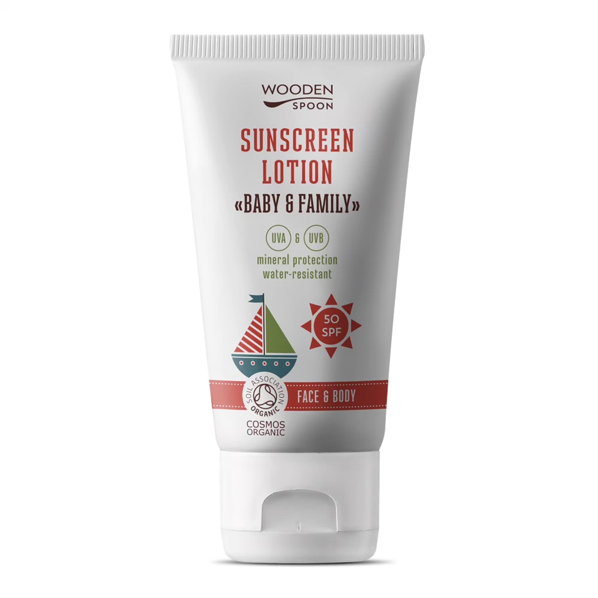 

WOODEN SPOON Sunscreen Lotion delikatny krem z filtrem dla niemowląt i całej rodziny SPF50+ 150ml