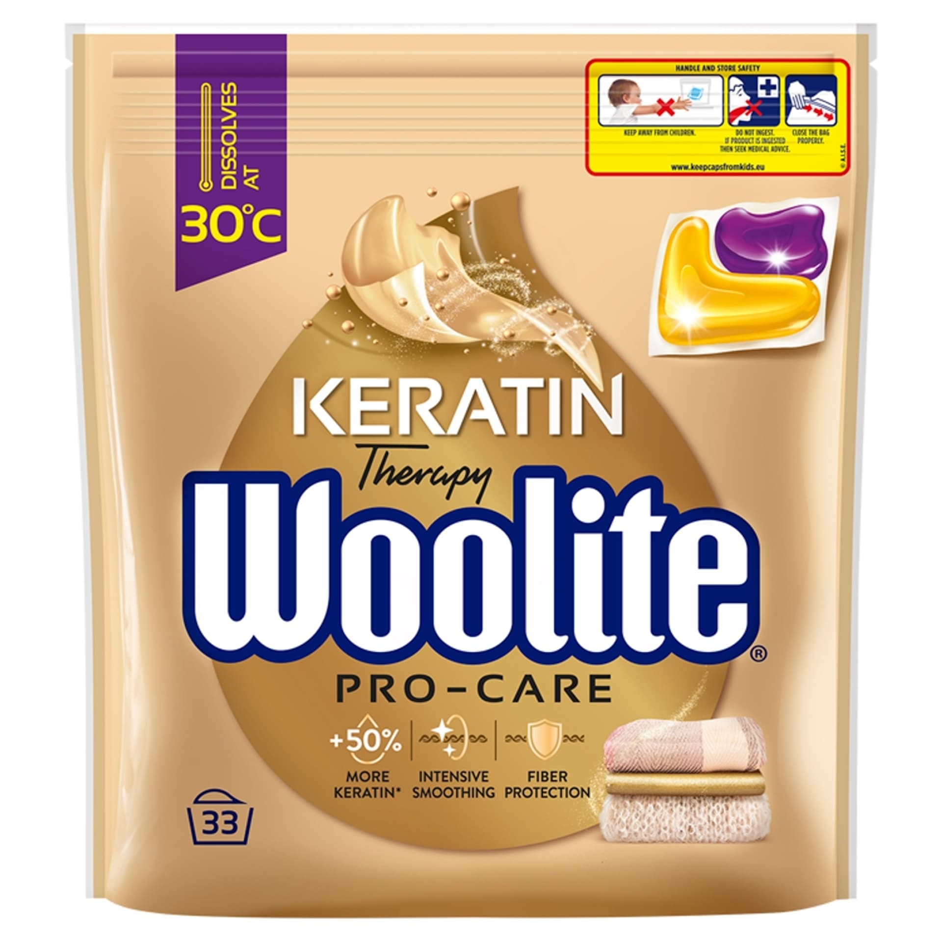 

WOOLITE Kapsułki do prania z keratyną ProCare 33szt