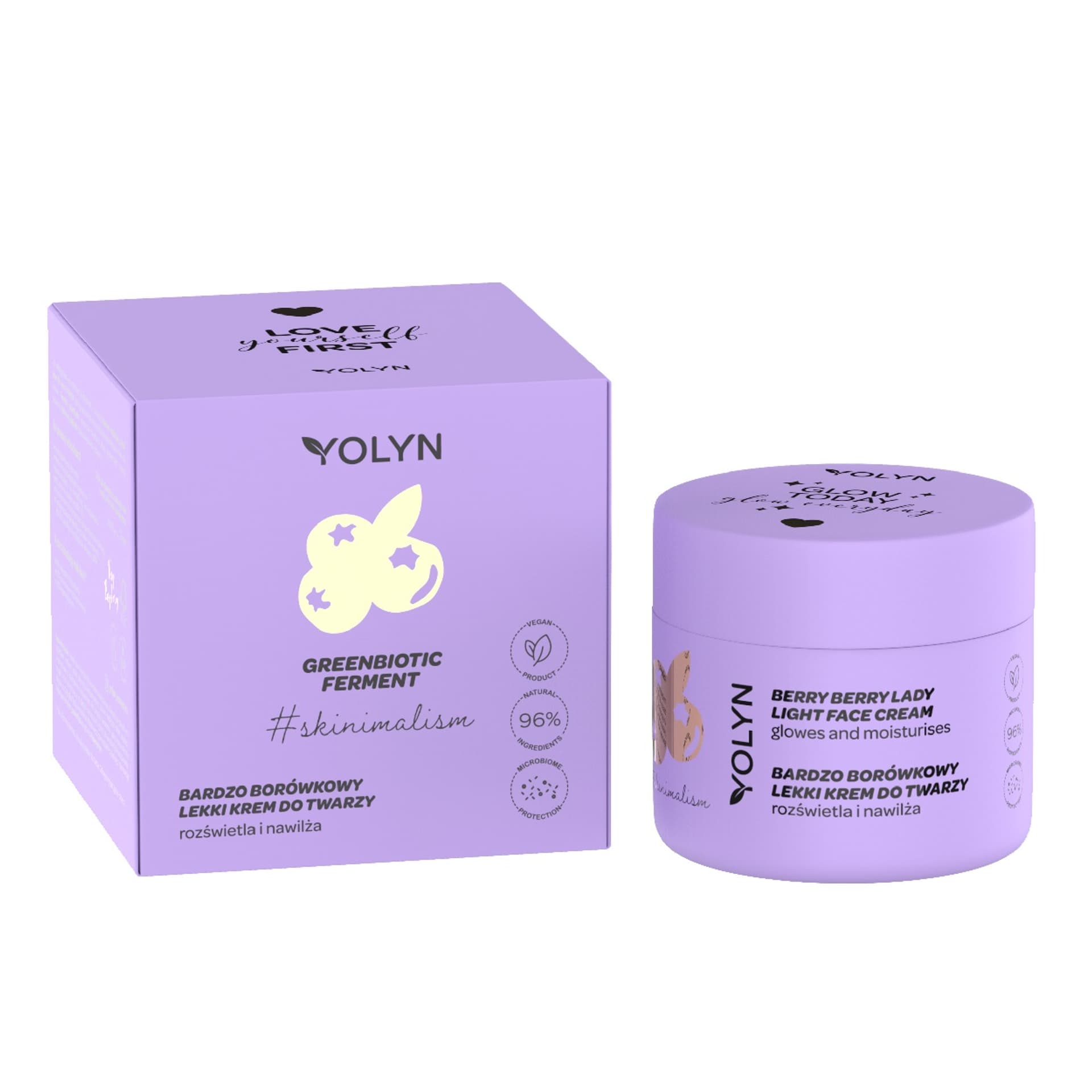

YOLYN Greenbiotic Ferment Bardzo Borówkowy Lekki Krem do twarzy 50ml