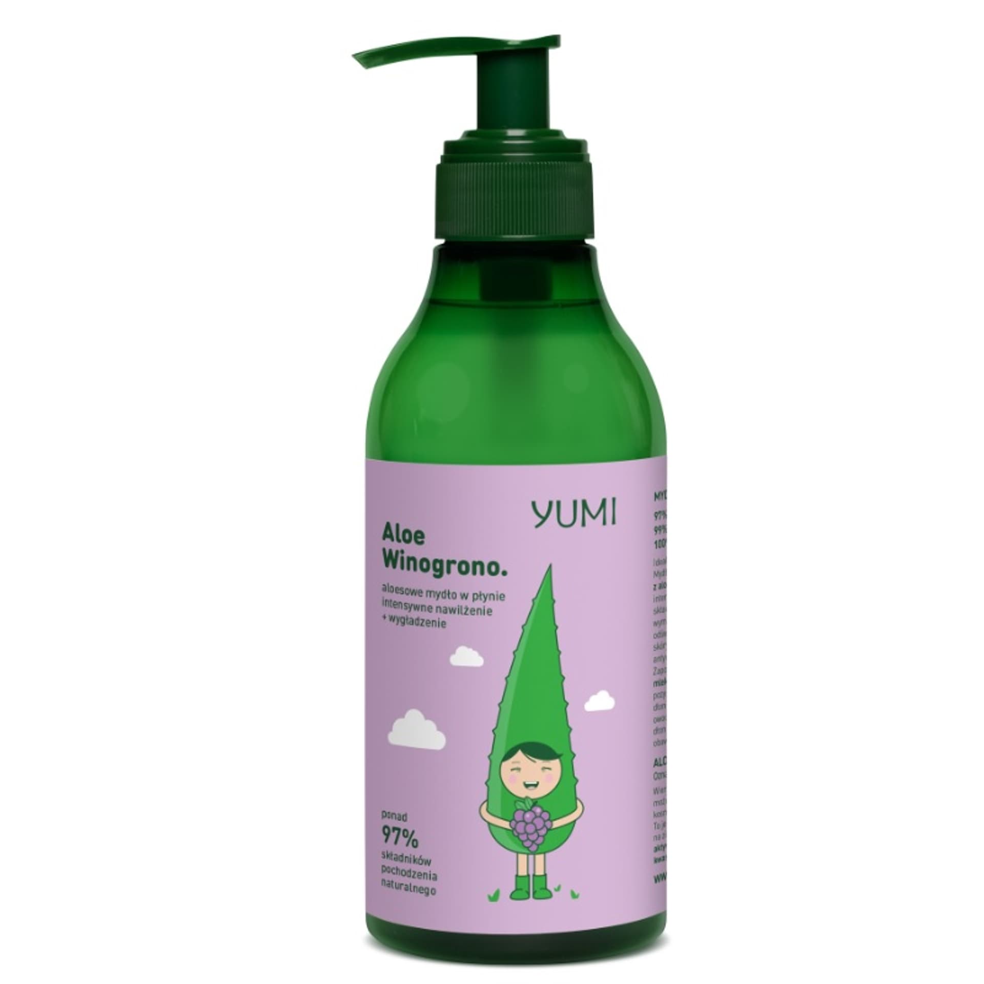 

YUMI Aloesowe mydło w płynie nawilżająco-wygładzające do rąk Aloe Winogrono 300ml