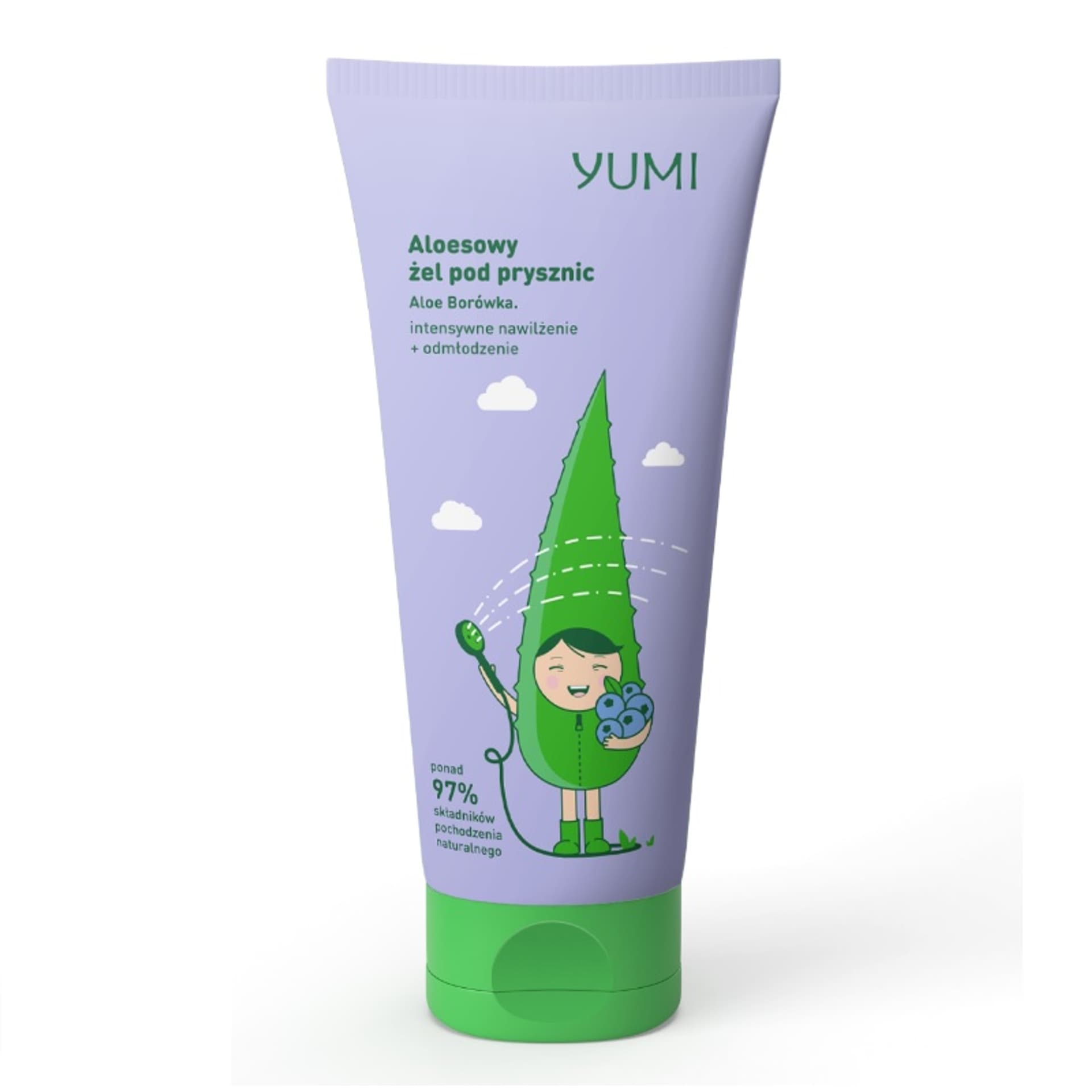 

YUMI Aloesowy żel nawilżająco-odmładzający pod prysznic Aloe Borówka 200ml