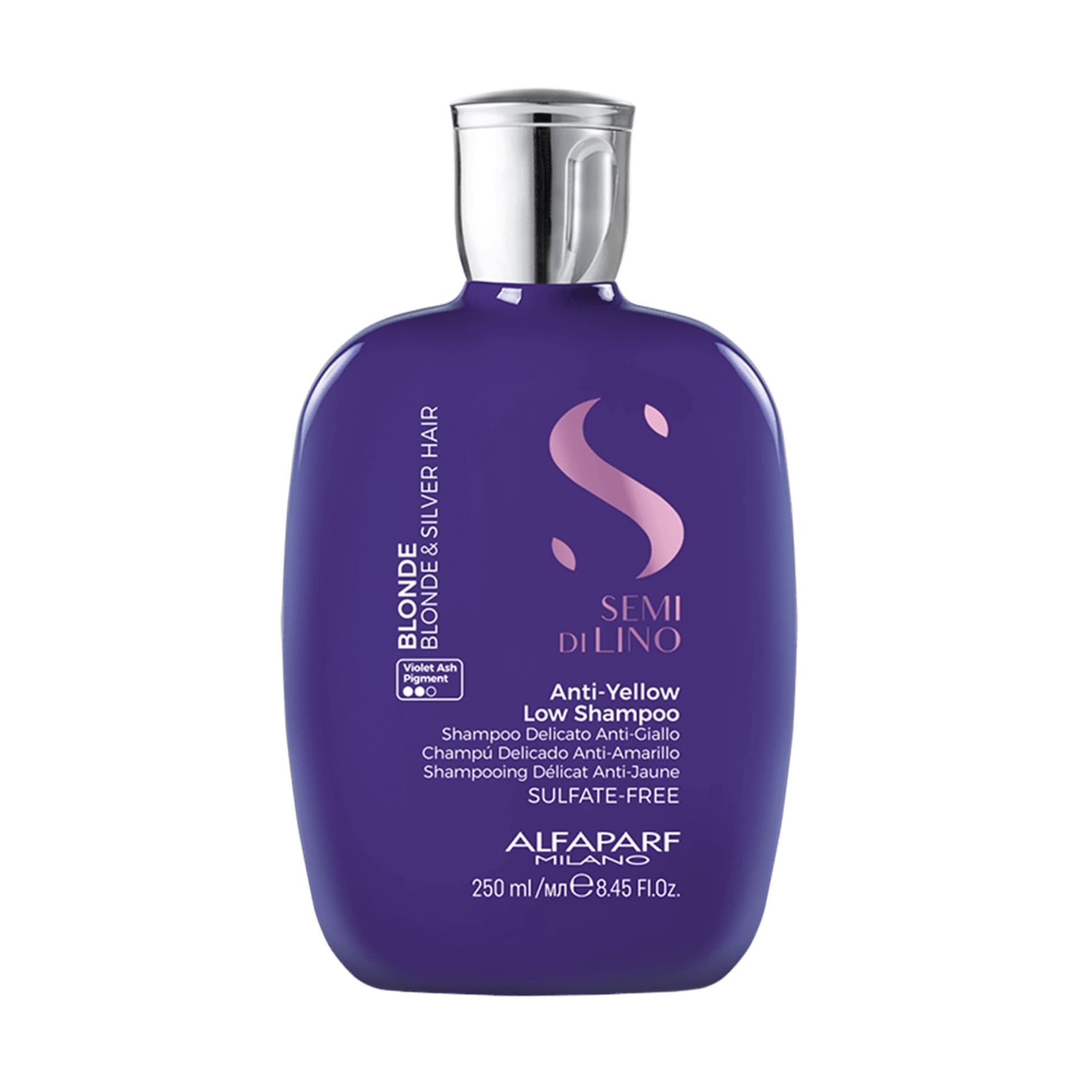 

ALFAPARF Semi di Lino Blonde Anti - Yellow Low Shampoo delikatny szampon do włosów blond i siwych 250ml