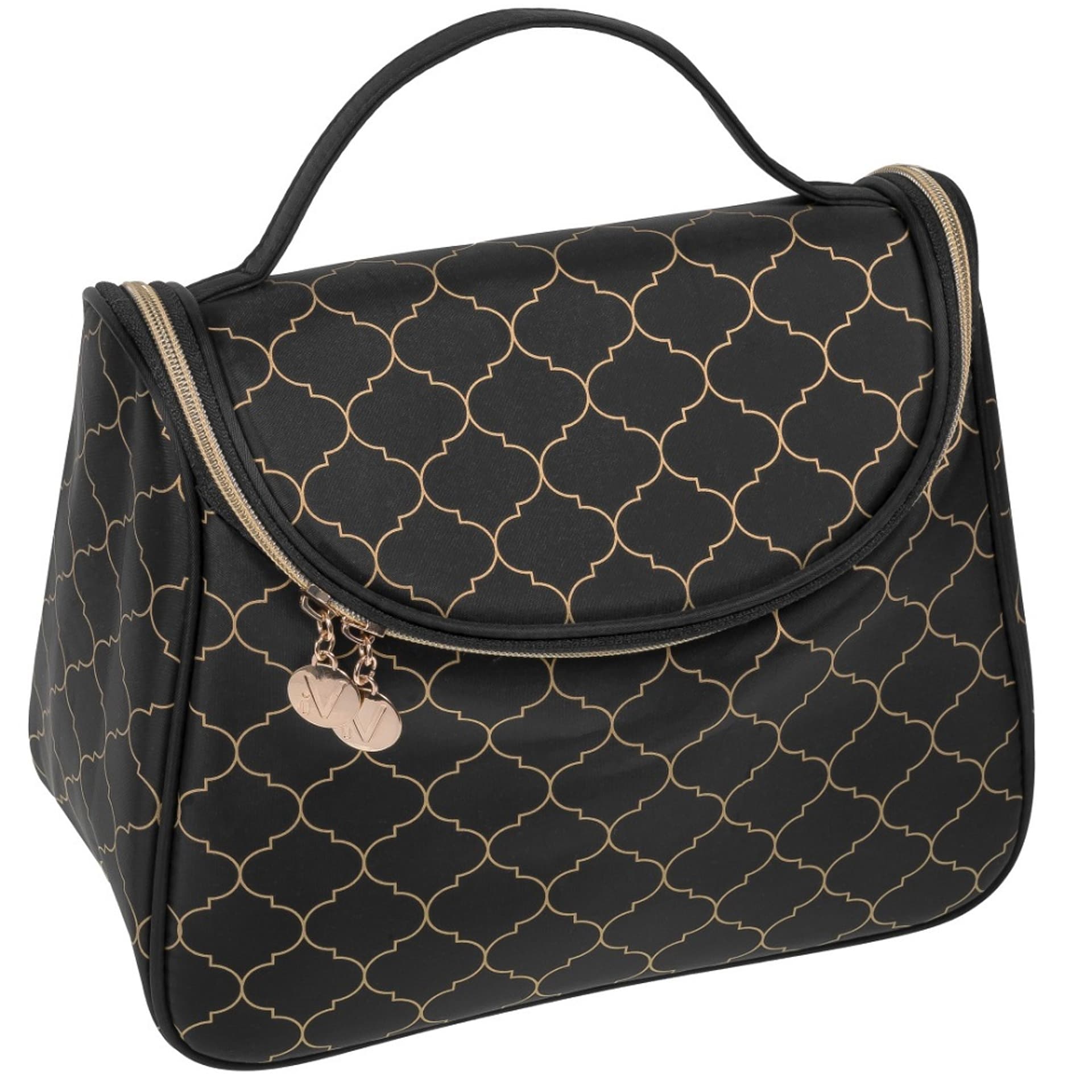 

AURI Art Deco kuferek kosmetyczny z klapą Czarny