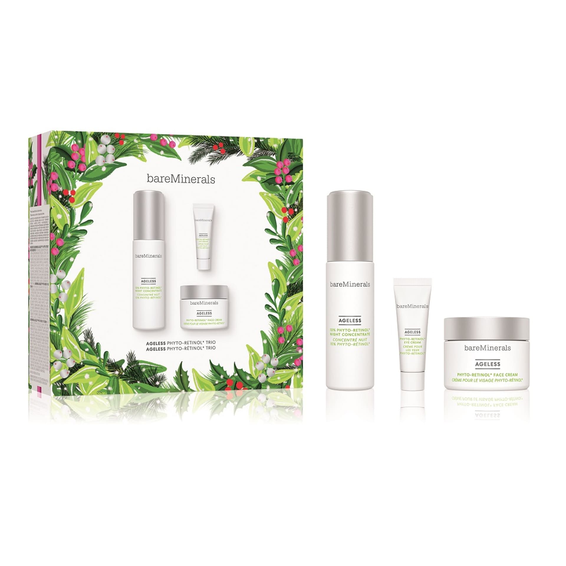 

BAREMINERALS SET Ageless Phyto-Retinol Trio krem pod oczy 5ml + krem do twarzy 30ml + koncentrat przeciwstarzeniowy 30ml