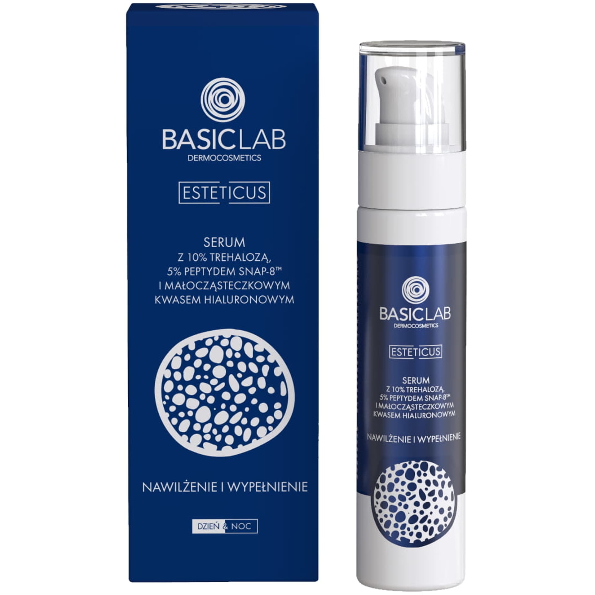 

BASICLAB Esteticus serum z trehalozą 10%, peptydem 5% i małocząsteczkowym kwasem hialuronowym Nawilżenie i Wypełnienie 50ml