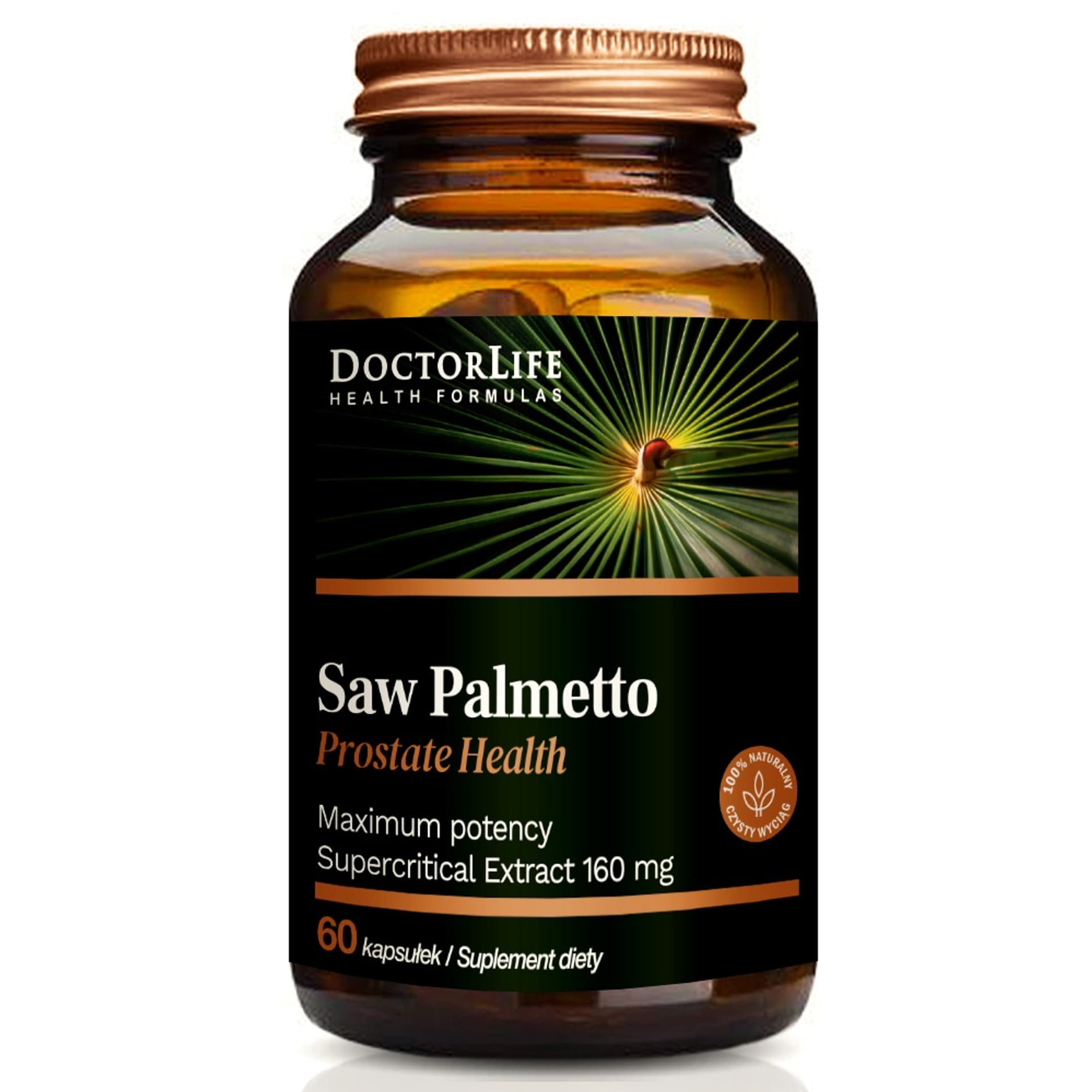 

DOCTOR LIFE Saw Palmetto ekstrakt z owoców palmy sabałowej 160mg suplement diety 60 kapsułek