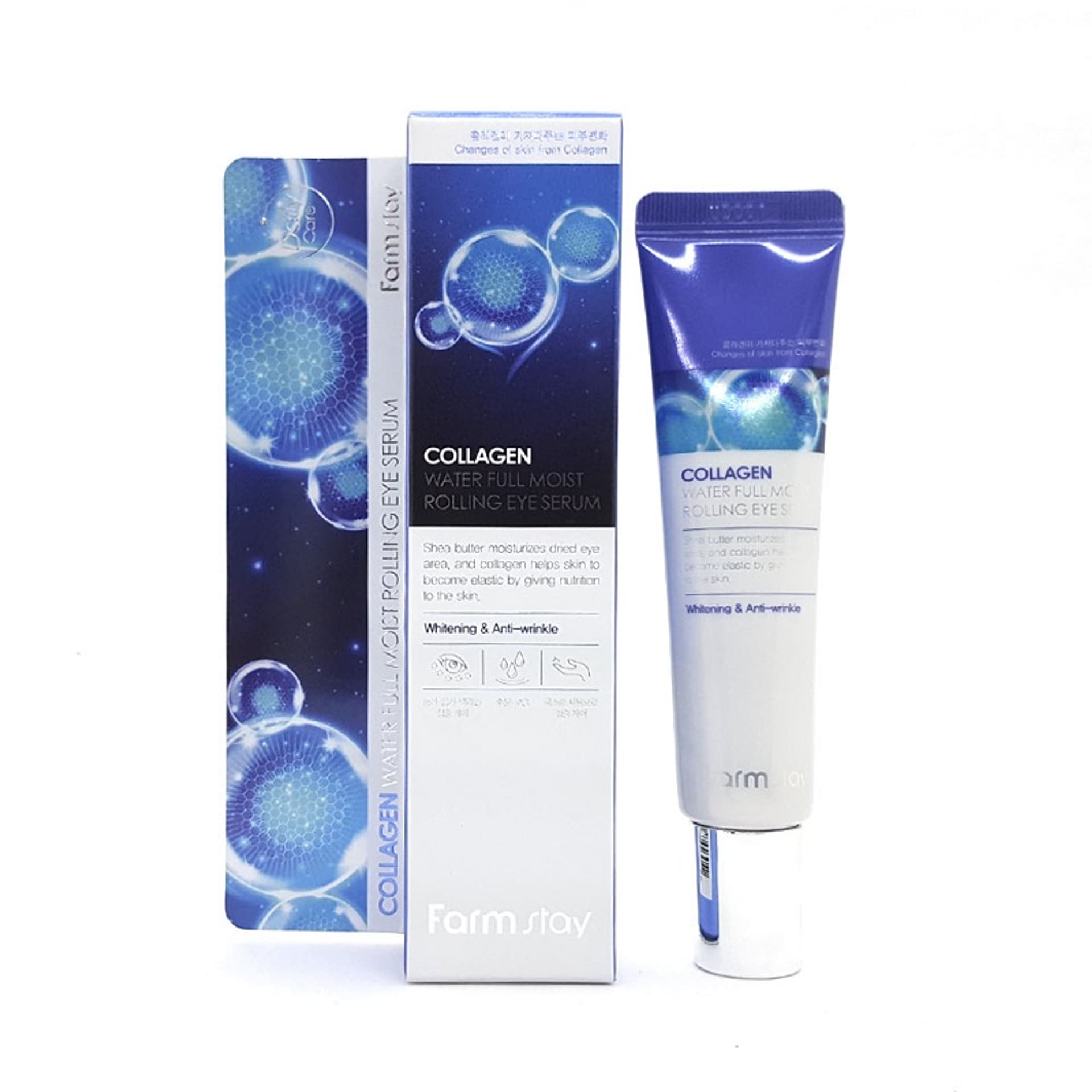 

FARMSTAY Collagen Water Full Moist Rolling Eye Serum kolagenowe serum pod oczy z koncówką rolującą 25ml