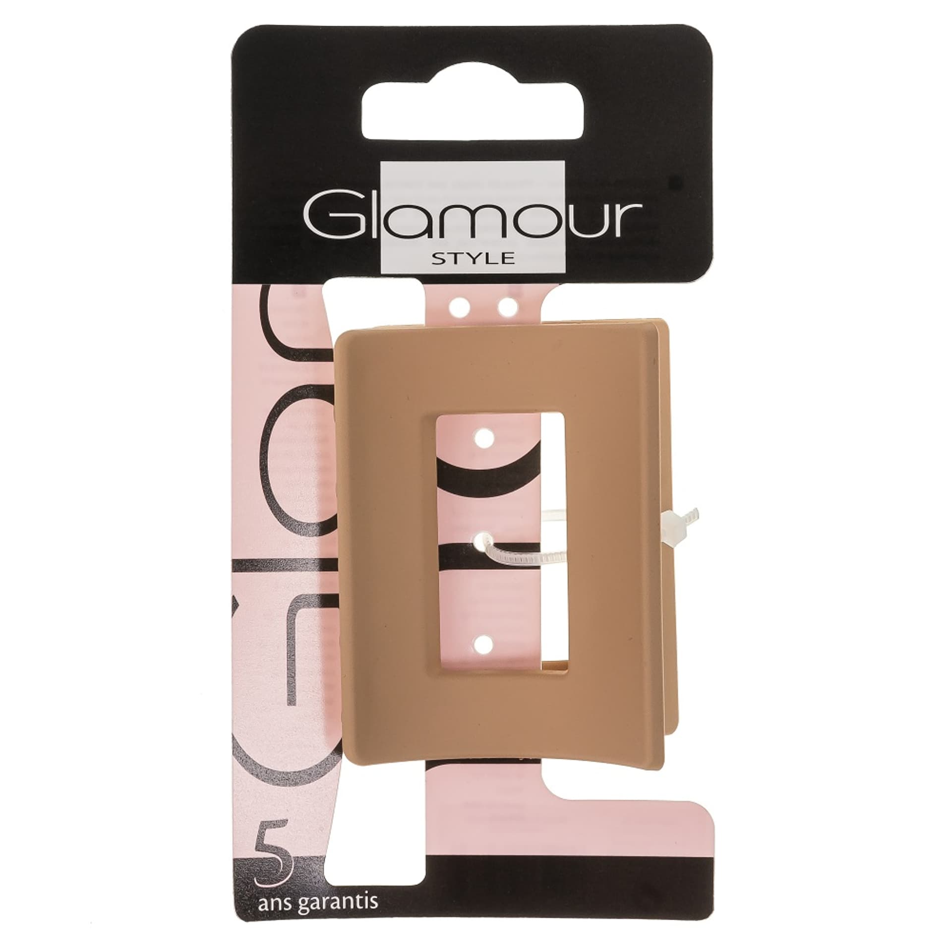 

GLAMOUR Klamra kwadratowa do włosów Nude