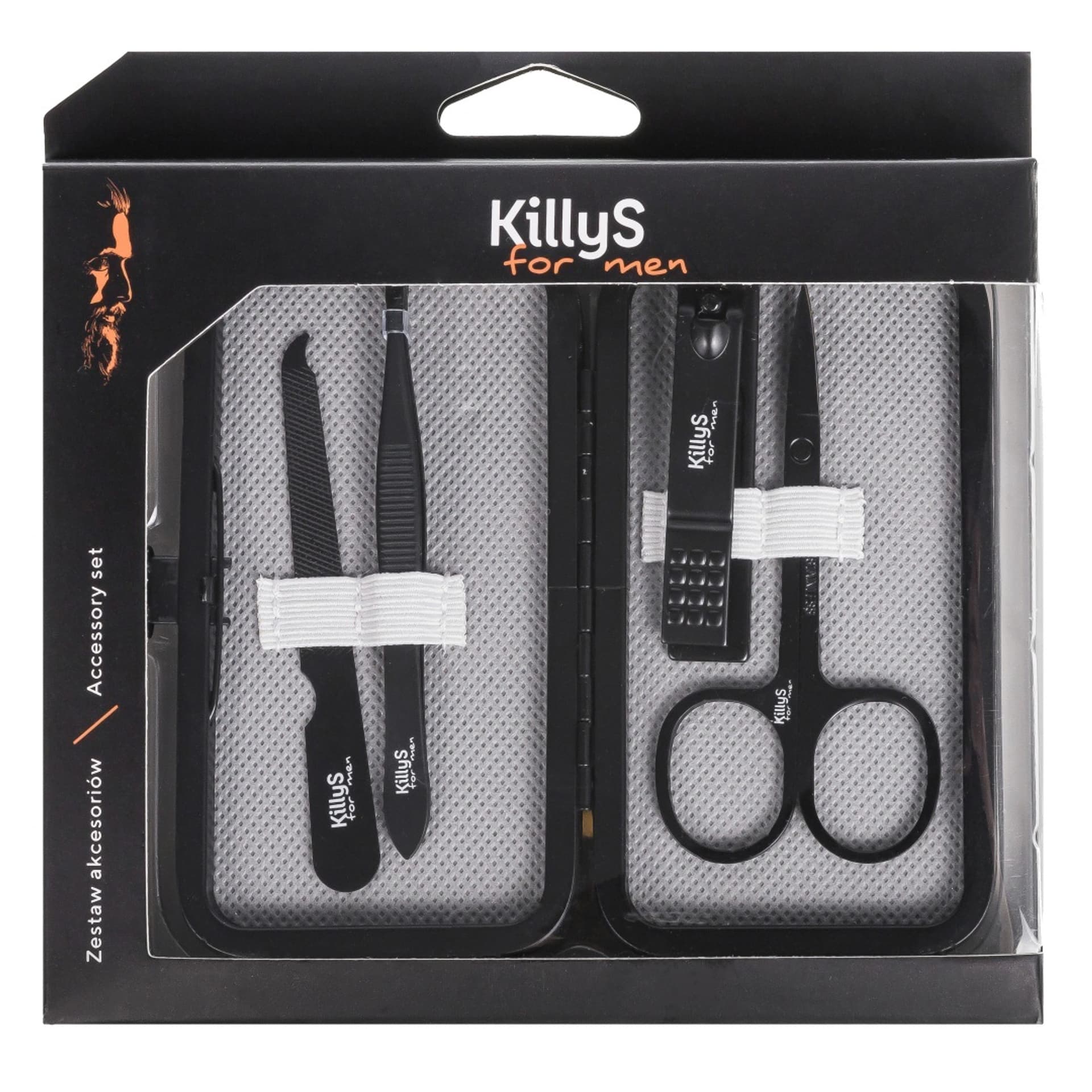 

KILLYS SET For Men Accessory Set nożyczki do paznokci + obcinaczki do paznokci + pilnik do paznokci + pęseta do depilacji