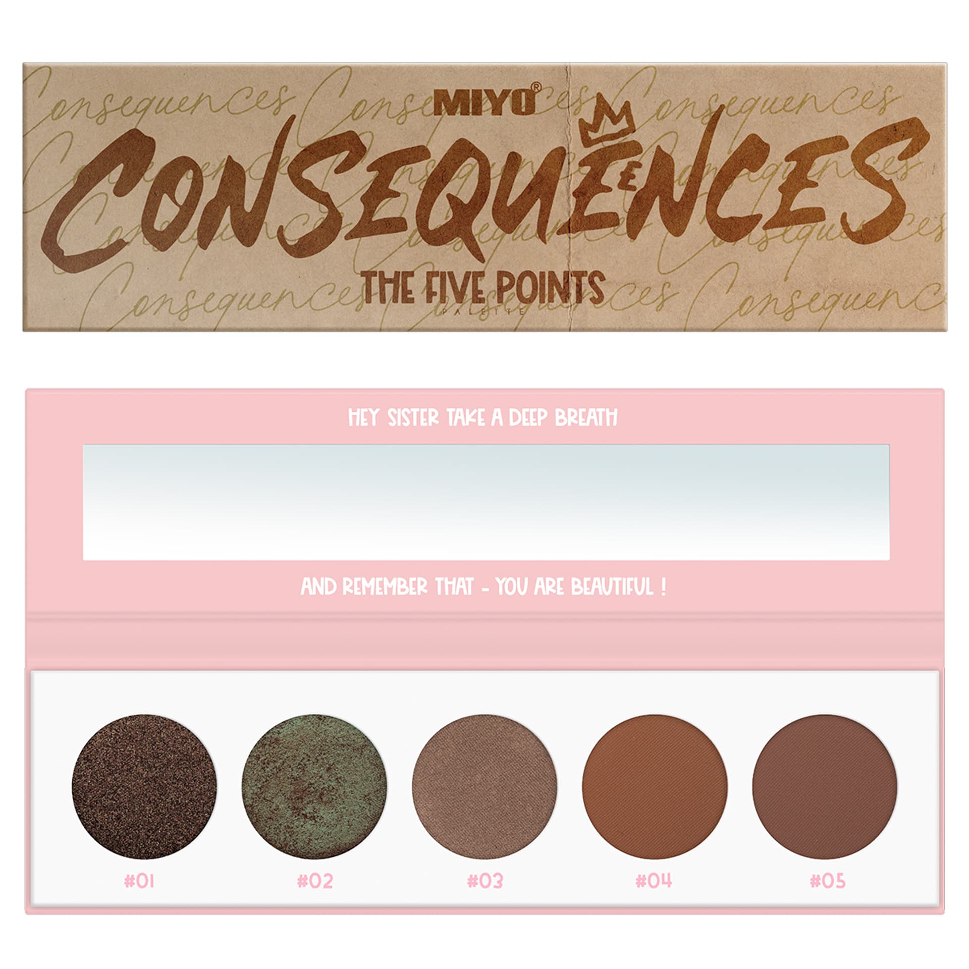 

MIYO The Five Points Palette paleta cieni do powiek Consequences 6,5g