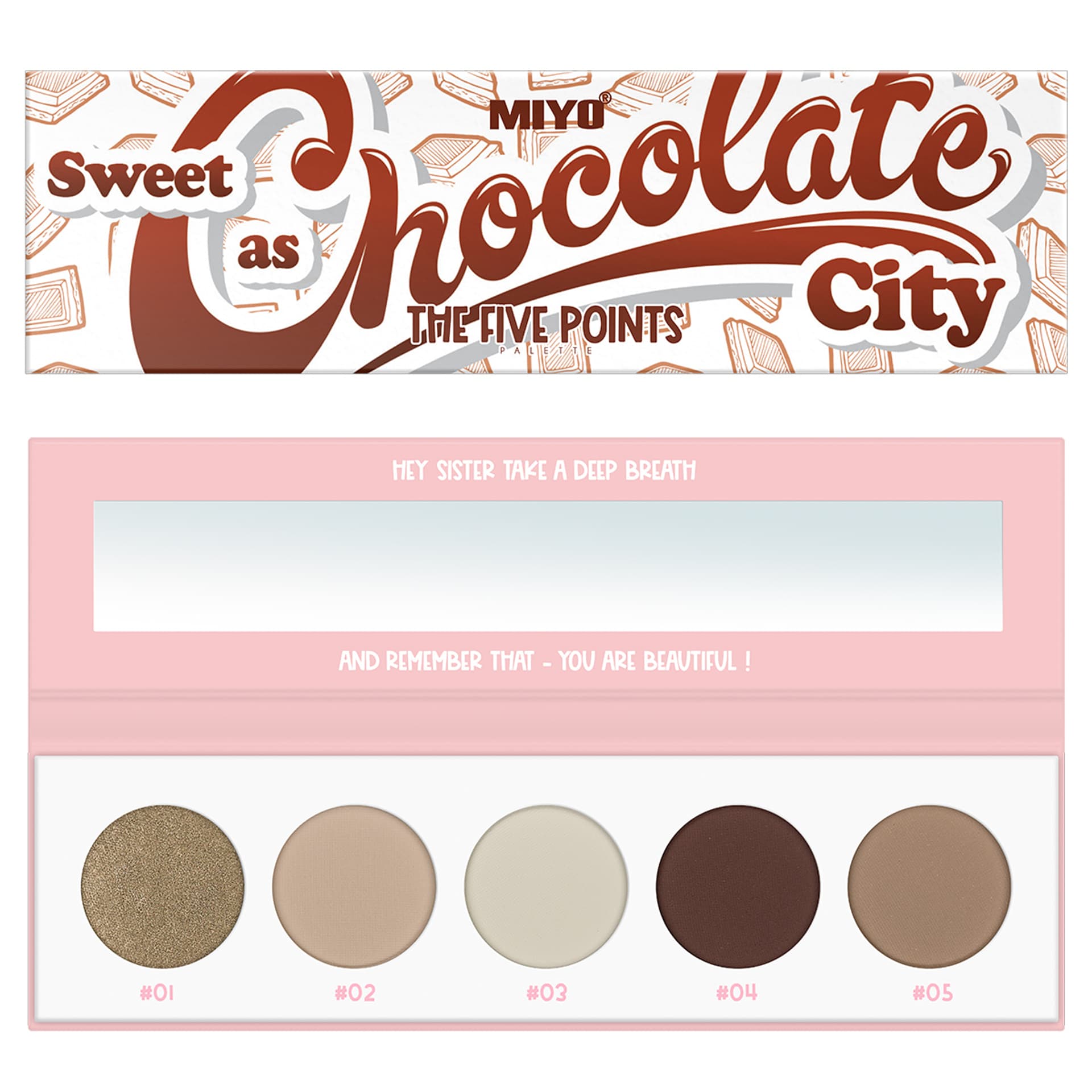 

MIYO The Five Points Palette paleta cieni do powiek Sweet as Chocolate City 6,5g