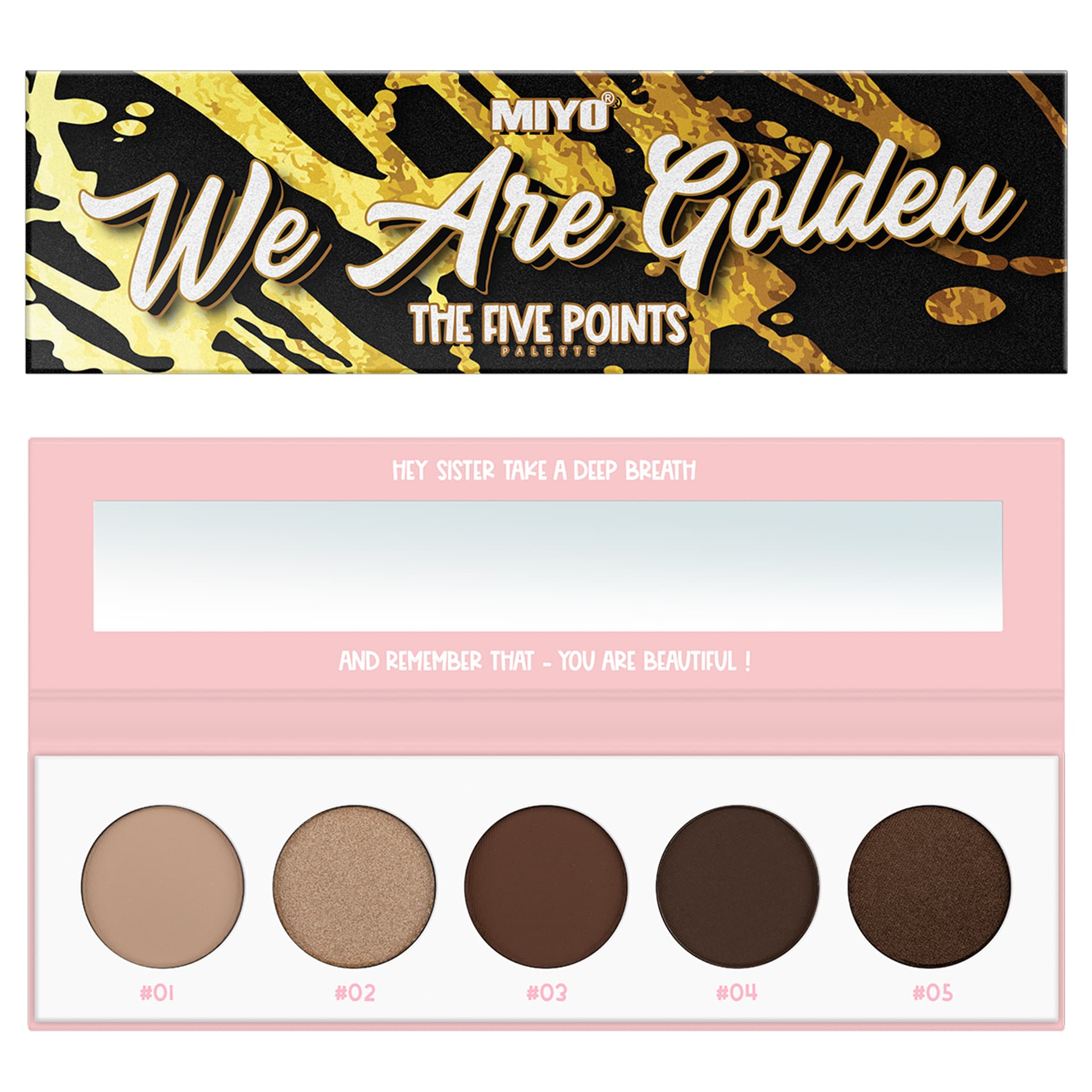 

MIYO The Five Points Palette paleta cieni do powiek We Are Golden 6,5g