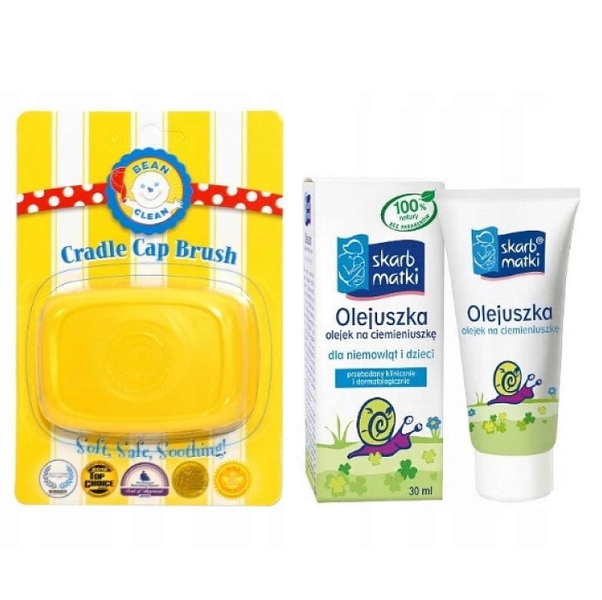 

SKARB MATKI SET Olejuszka na ciemieniuszkę 30ml + szczoteczka na ciemieniuchę Bean Clean