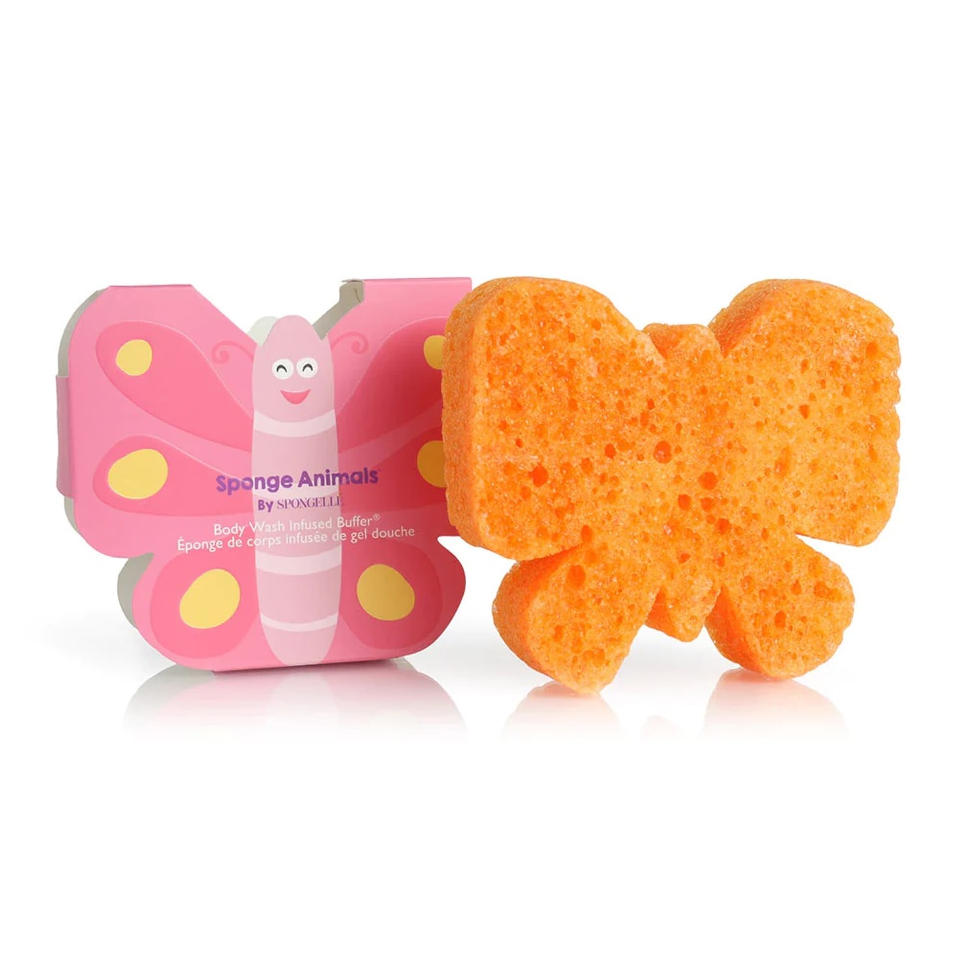 

SPONGELLE Sponge Animal Kids gąbka nasączona mydłem do mycia ciała dla dzieci Butterfly