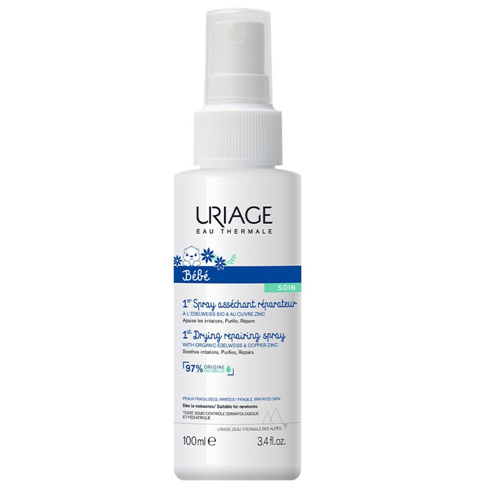 

URIAGE Bebe 1st Drying Repairing Spray spray łagodzący podrażnienia dla dzieci 100ml