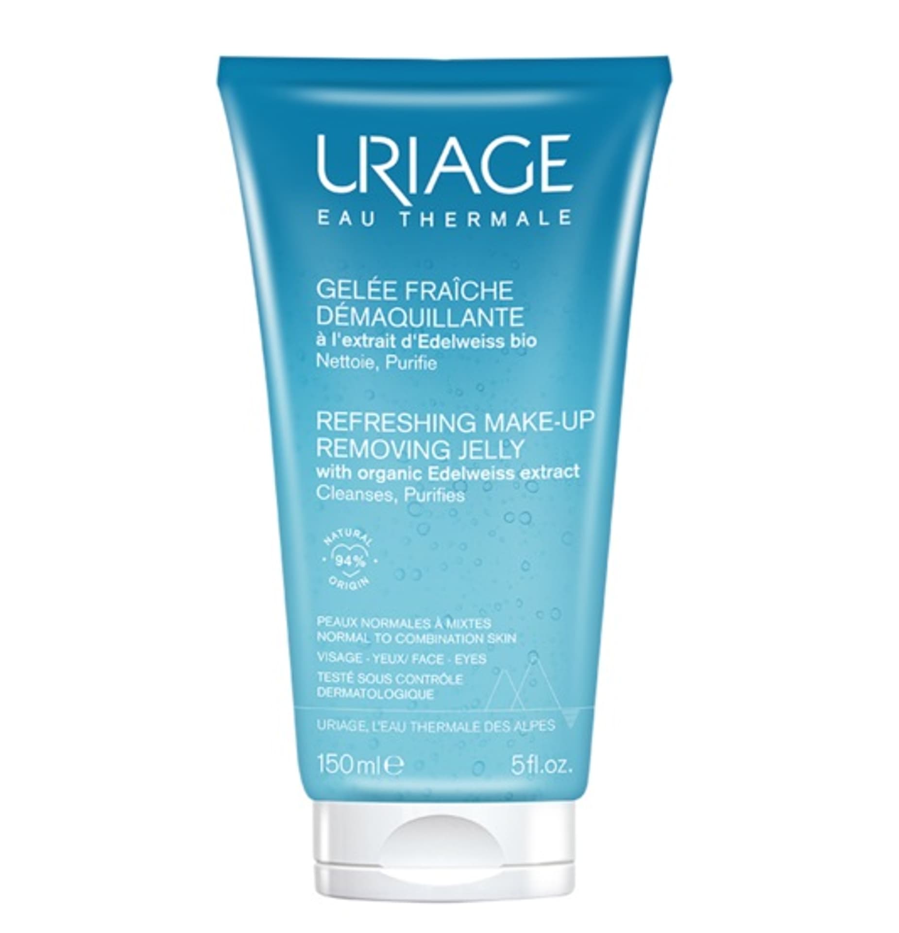 

URIAGE Eau Thermale Refreshing Make Up Removing Jelly odświeżający żel do demakijażu z ekstraktem z organicznej Szarotki Alpejskiej 150ml