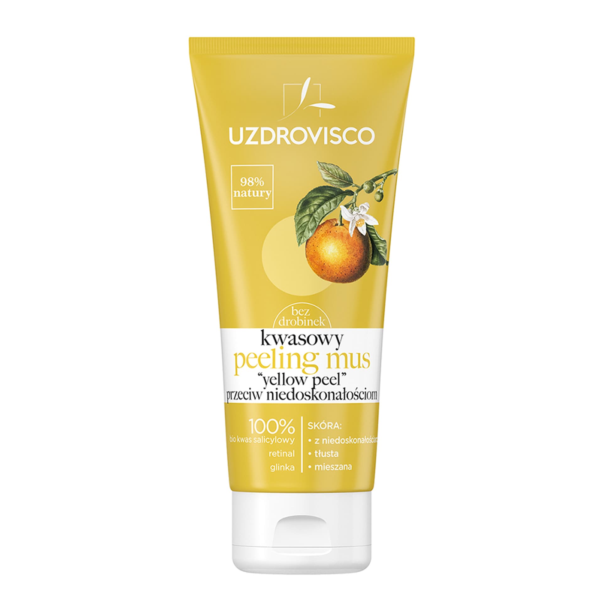 

UZDROVISCO Bezolejowy kwasowy peeling mus przeciw niedoskonałościom Yellow Peel 60ml