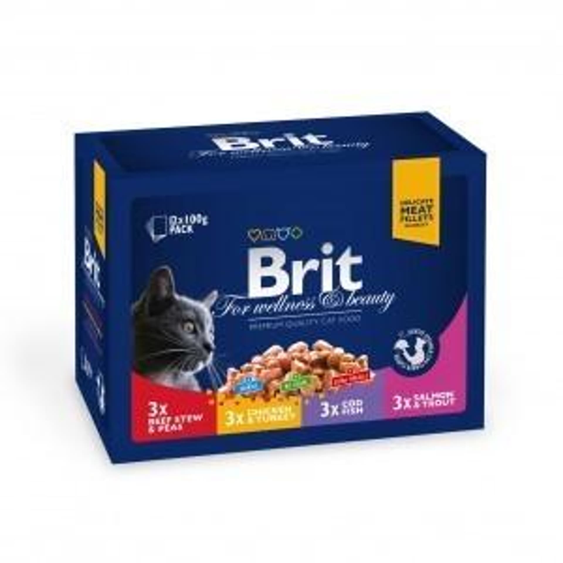 

BRIT POUCHES FAMILY PLATE (12x100g) 1,2 kg, 12x100g) 1.2 k