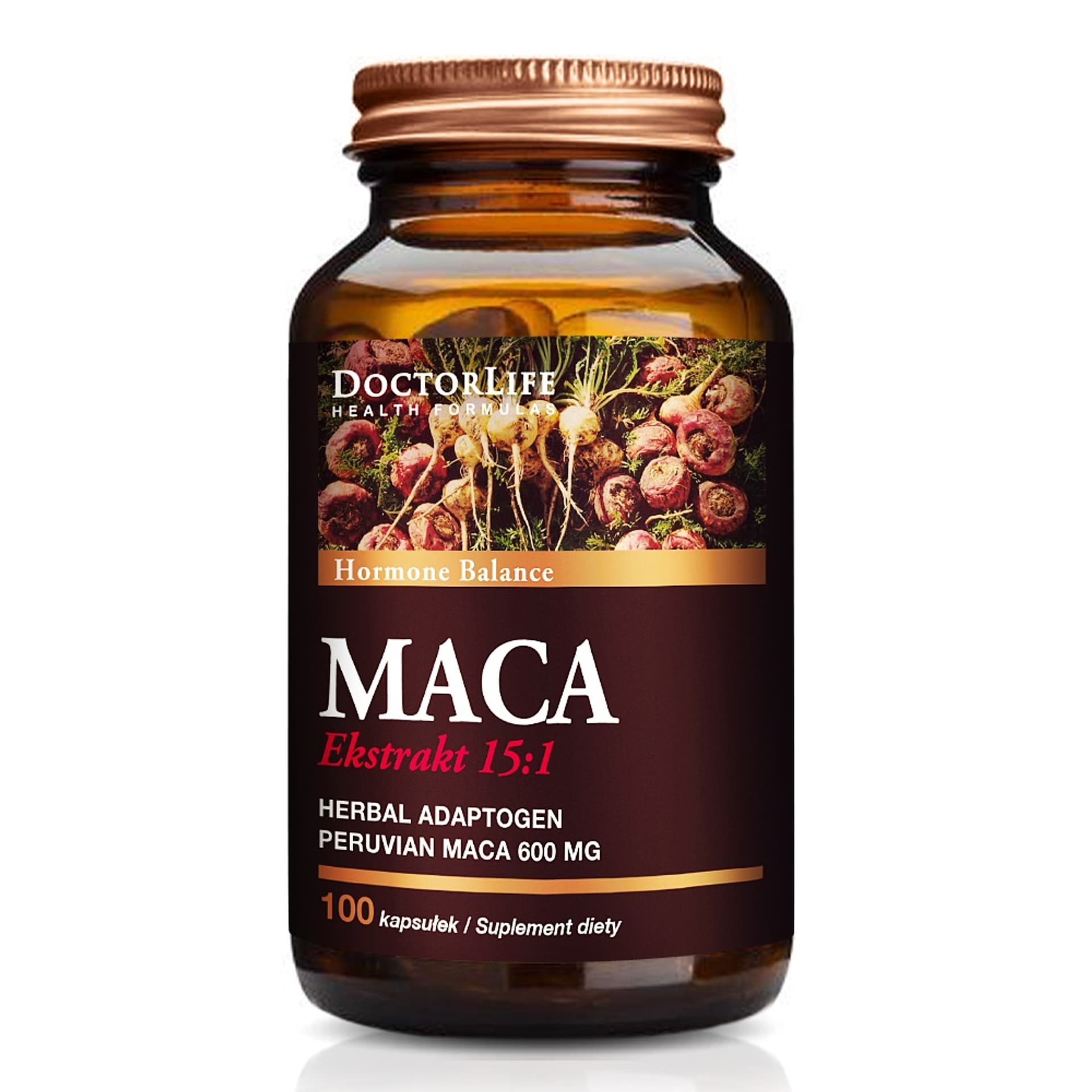 

DOCTOR LIFE Maca ekstrakt 15:1 suplement diety 100 kapsułek