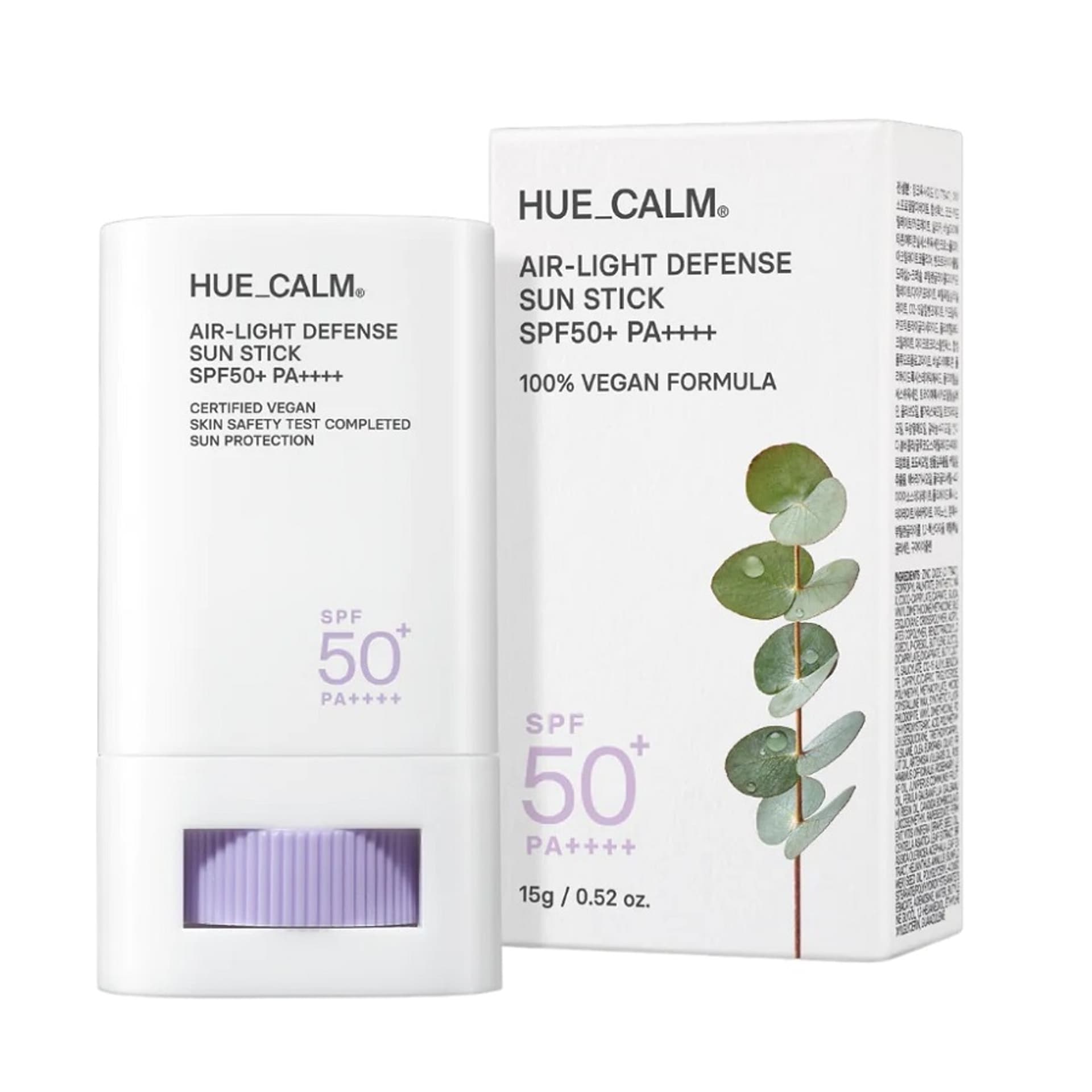 

HUE CALM Vegan Air-Light Defense Sun Stick SPF50+ PA++++ przeciwsłoneczny sztyft do twarzy 19g