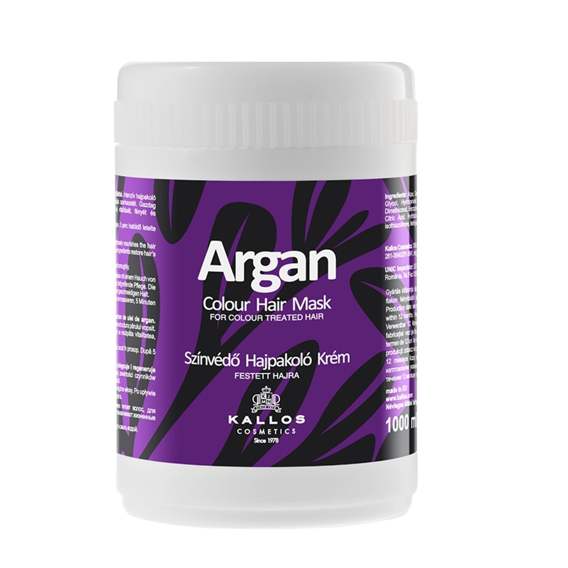 

KALLOS Argan Colour Hair Mask arganowa maska do włosów farbowanych 1000ml