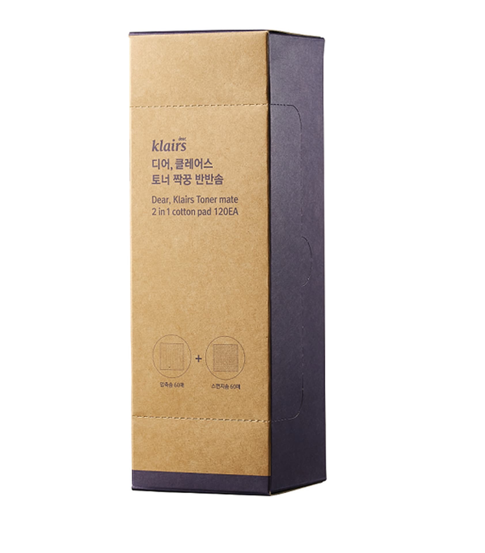 

KLAIRS Toner Mate 2in1 Cotton Pad dwustronne płatki kosmetyczne 120szt