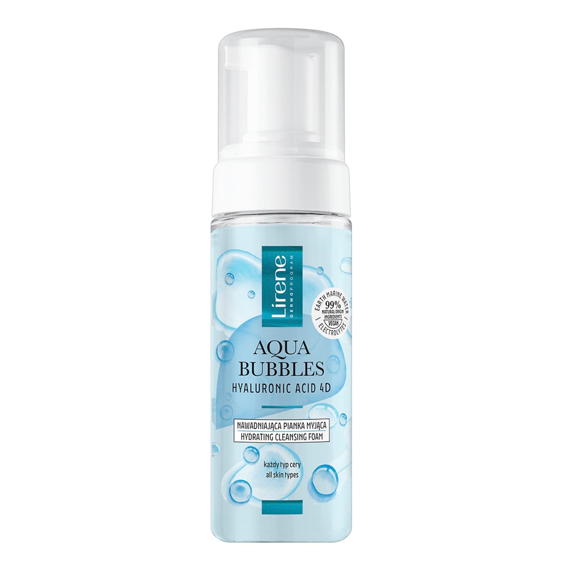 

LIRENE Aqua Bubbles Hyaluronic Acid 4D nawadniająca pianka do każdego rodzaju skóry 150ml