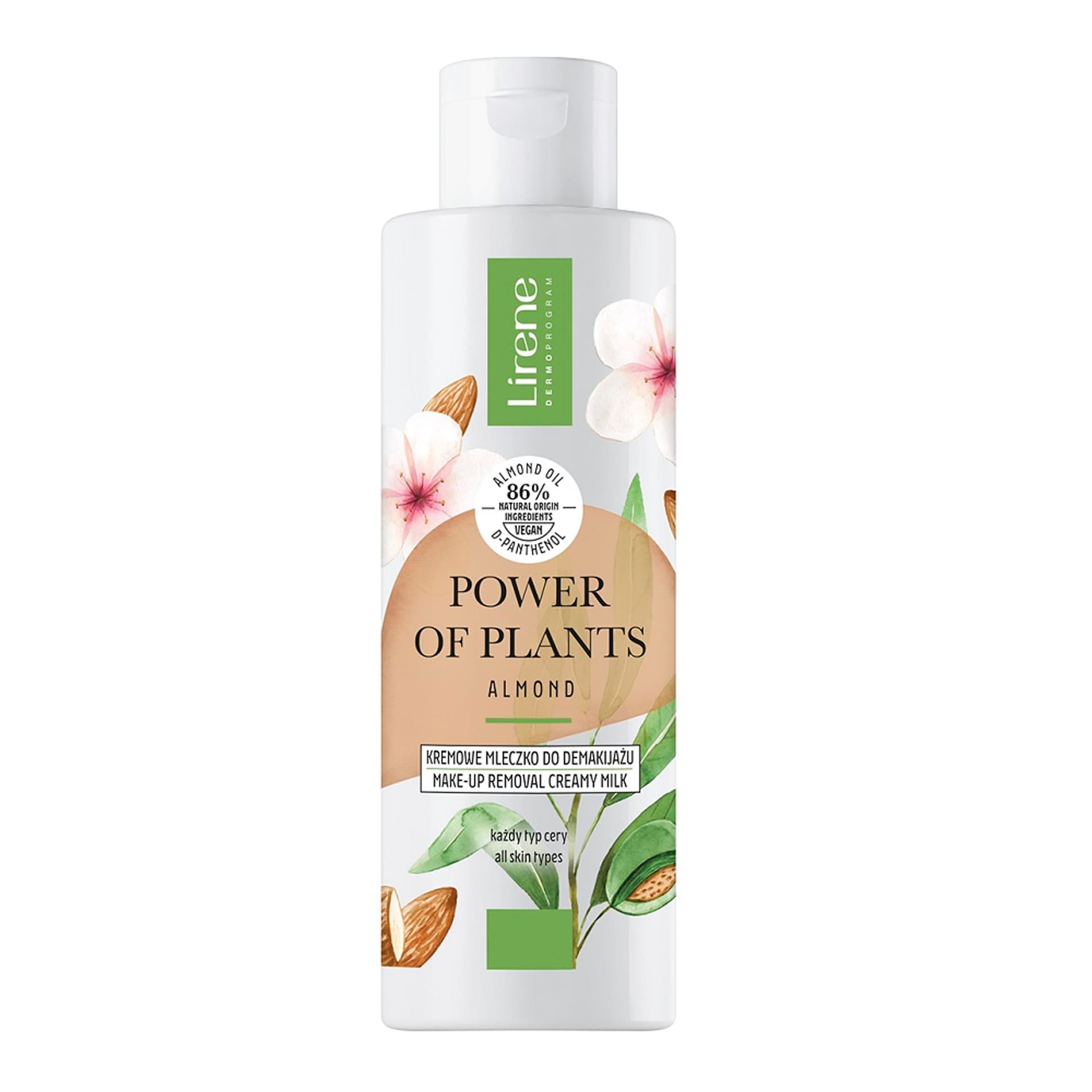 

LIRENE Power of Plants kremowe mleczko do demakijażu do każdego rodzaju skóry Migdał 200ml