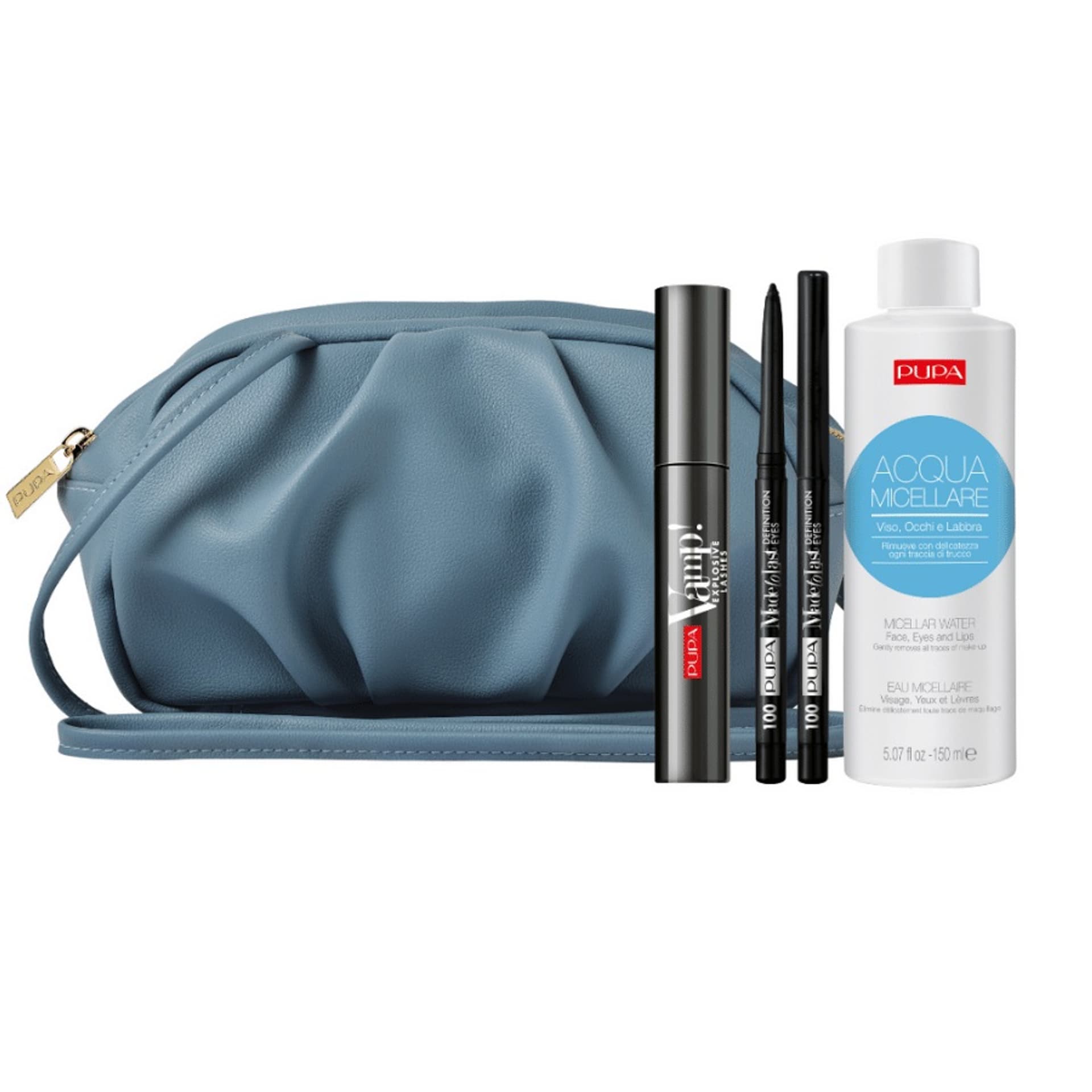 

PUPA SET Explosive tusz do rzęs 12ml + kredka do oczu + płyn micelarny 150ml + torebka