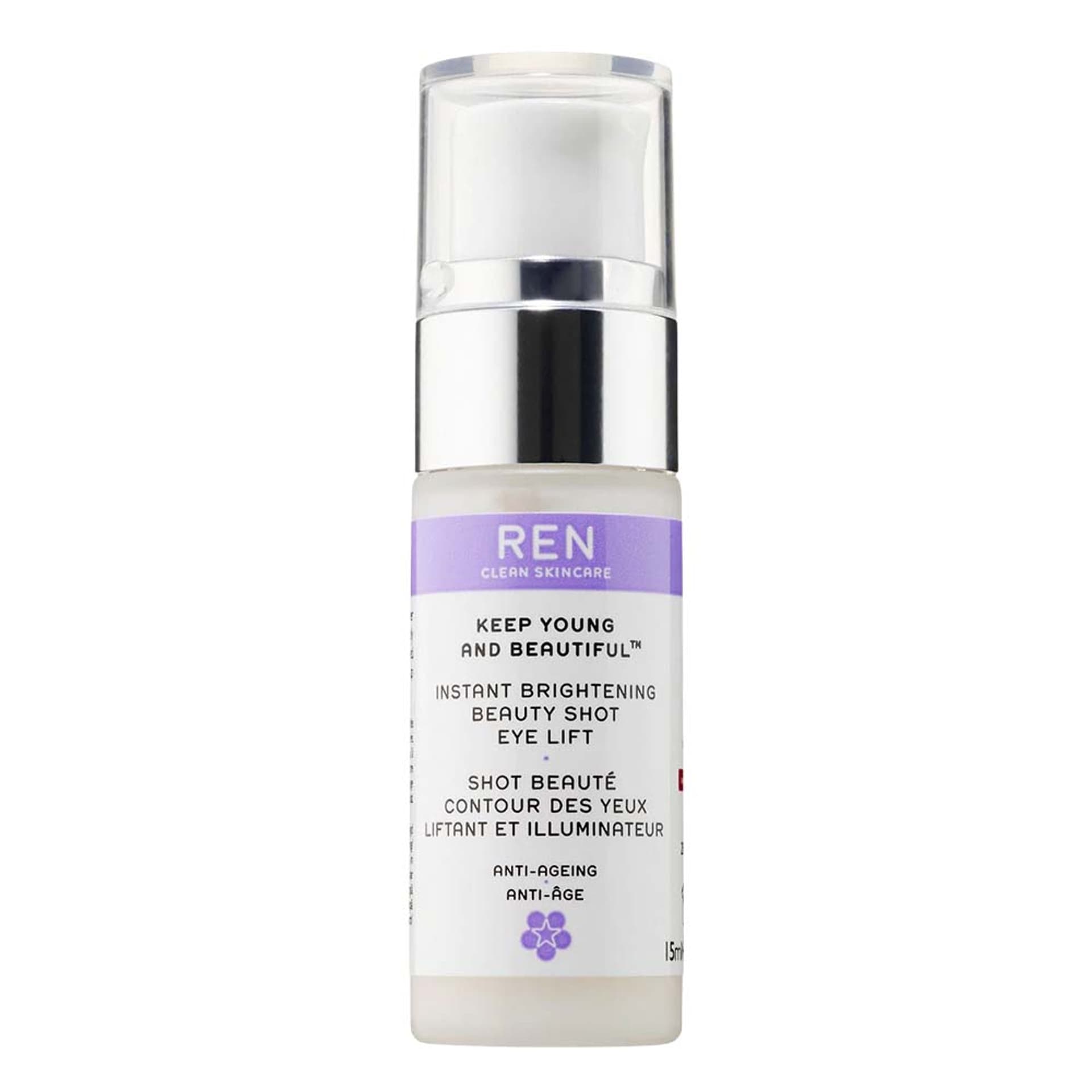 

REN Instant Brightening Beauty Shot Eye Lift wygładzające serum pod oczy 15ml