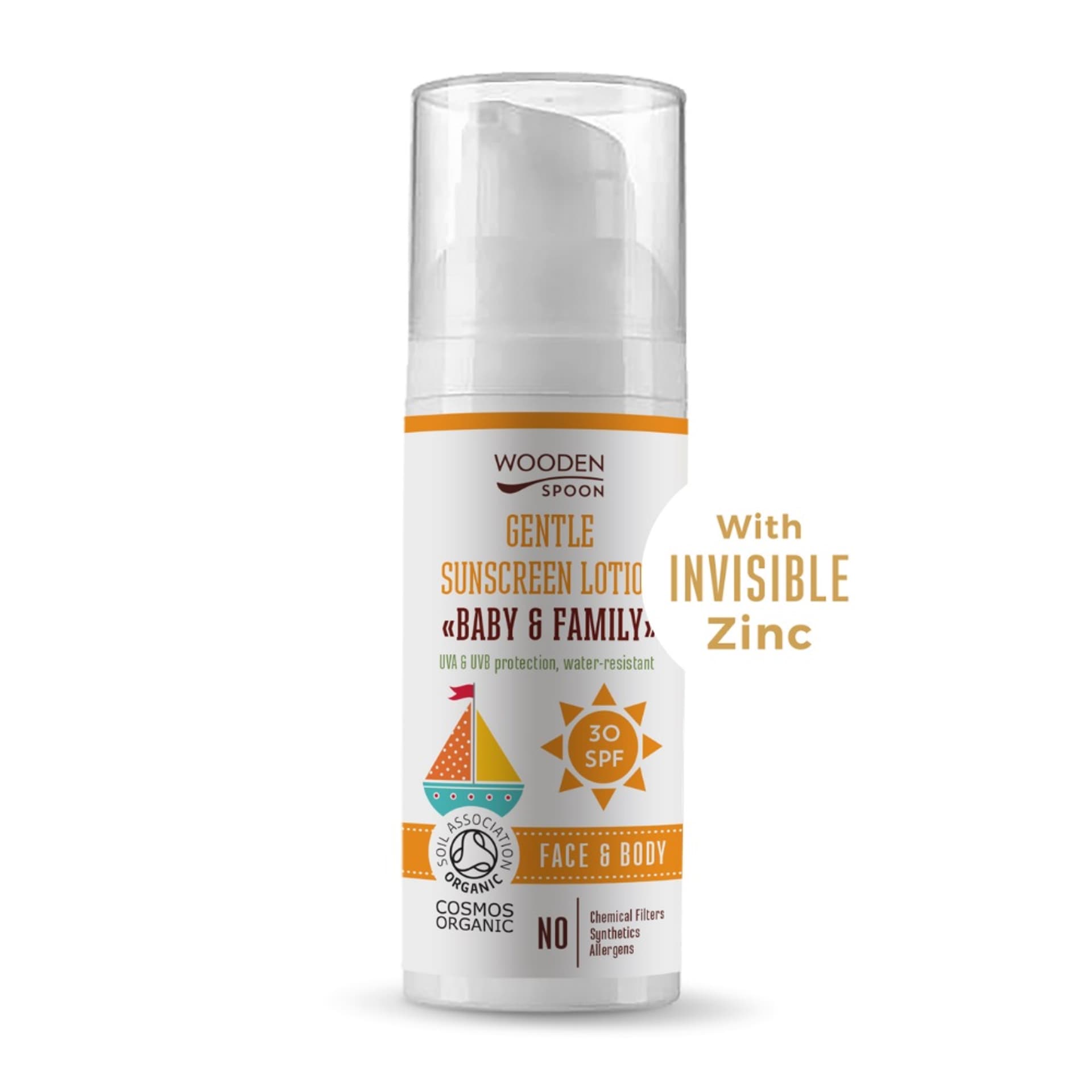 

WOODEN SPOON Gentle Sunscreen Lotion balsam do opalania dla niemowląt i całej rodziny SPF30+ 50ml