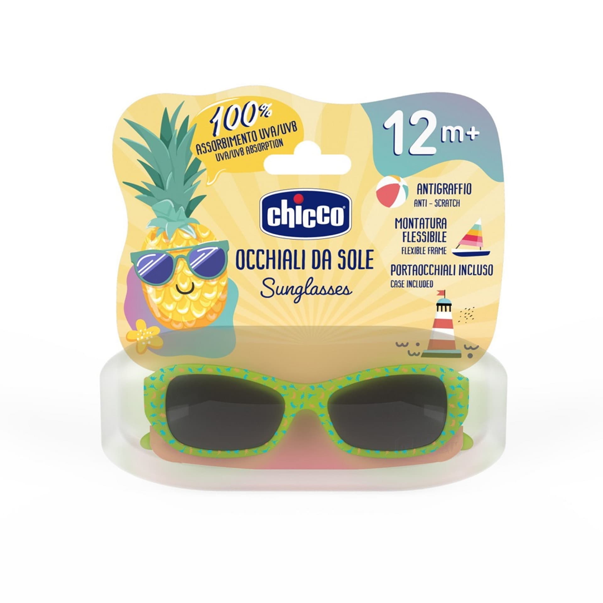 

CHICCO Okulary przeciwsłoneczne z filtrem UV dla dzieci 12m+ Zielone