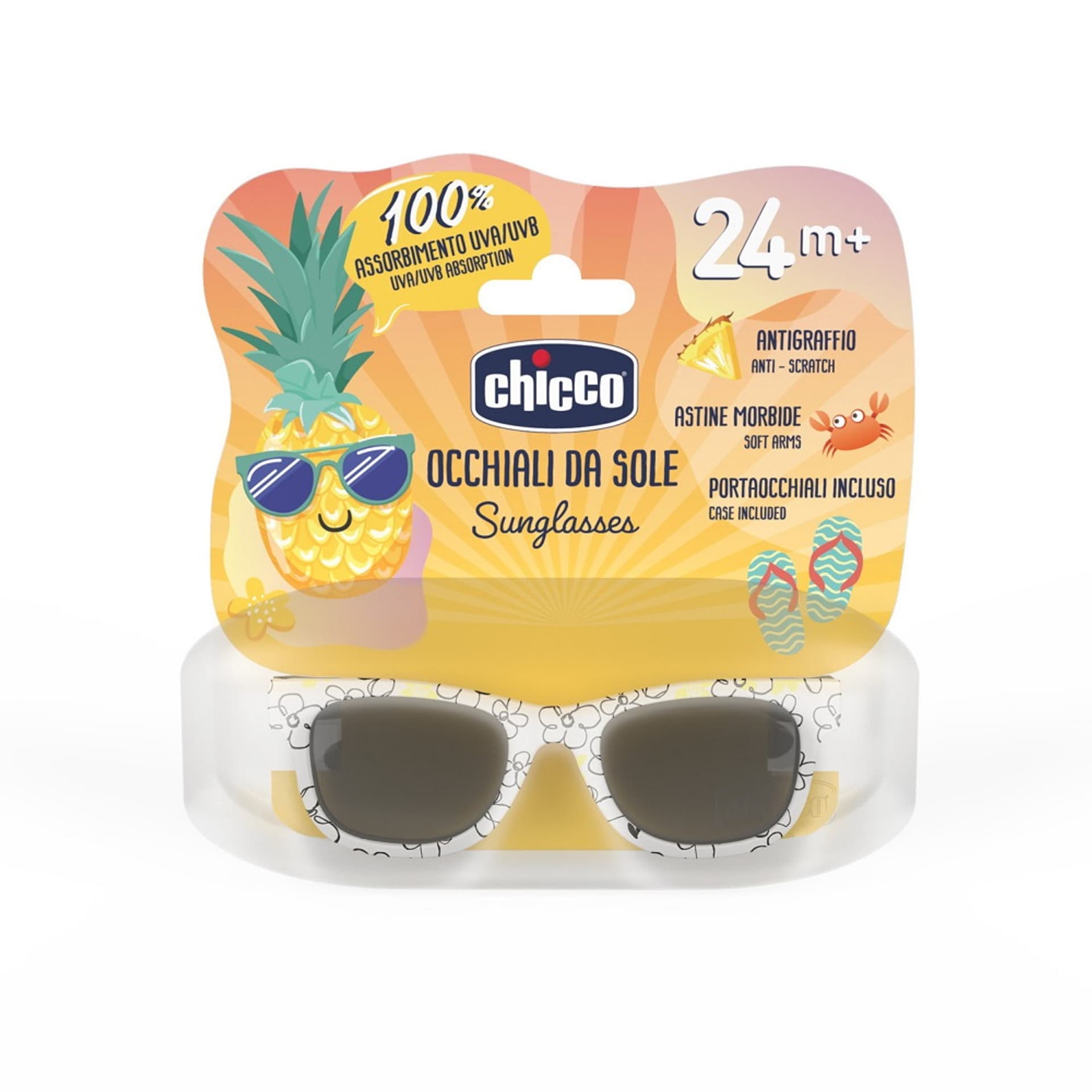 

CHICCO Okulary przeciwsłoneczne z filtrem UV dla dzieci 24m+ Białe