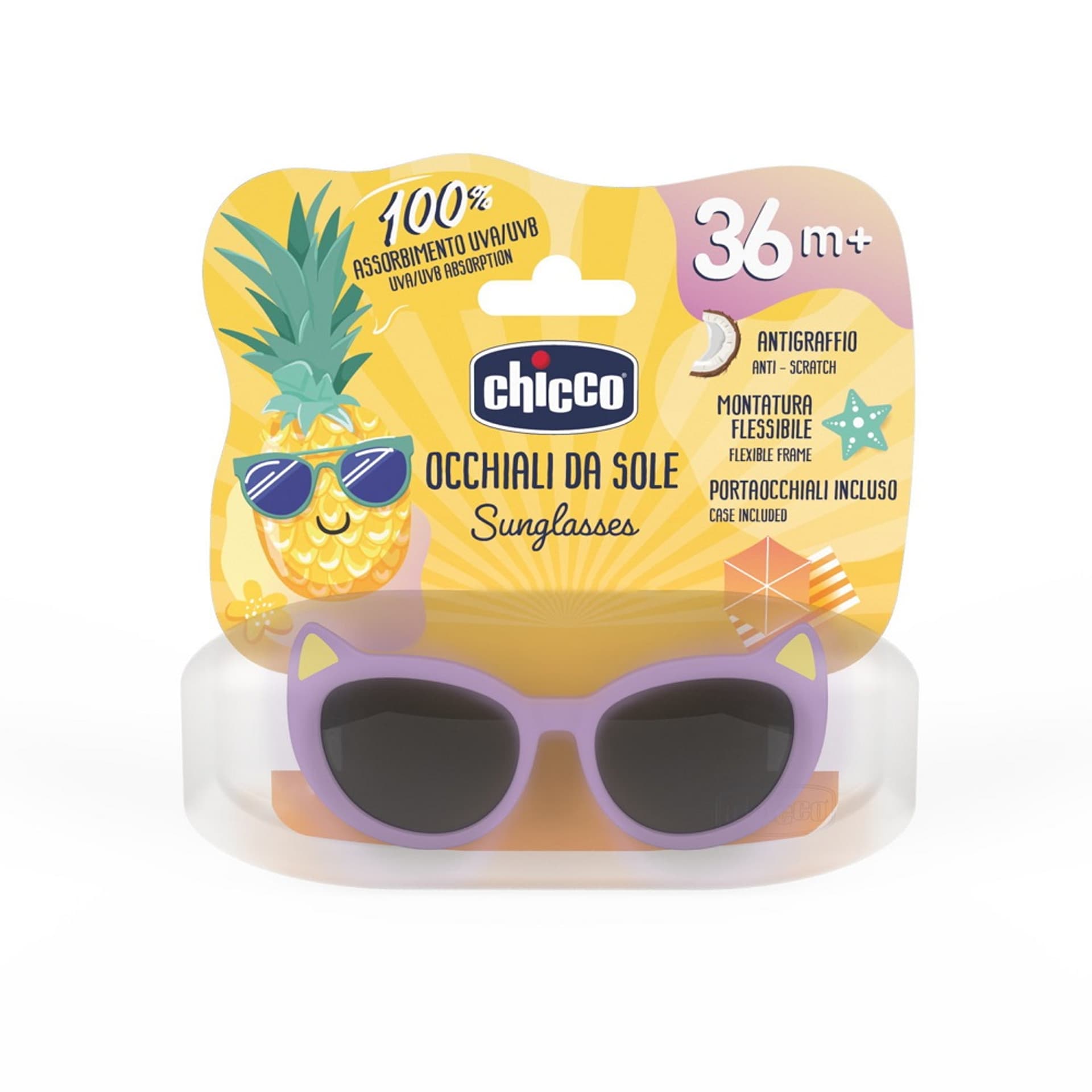 

CHICCO Okulary przeciwsłoneczne z filtrem UV dla dzieci 36m+ Fioletowe