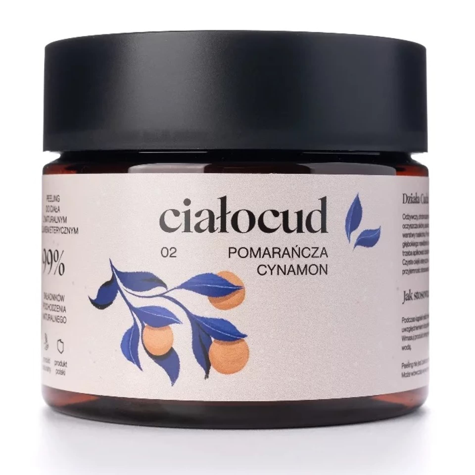 

CIAŁOCUD Naturalny odżywczy peeling do ciała Pomarańcza z Cynamonem 250g