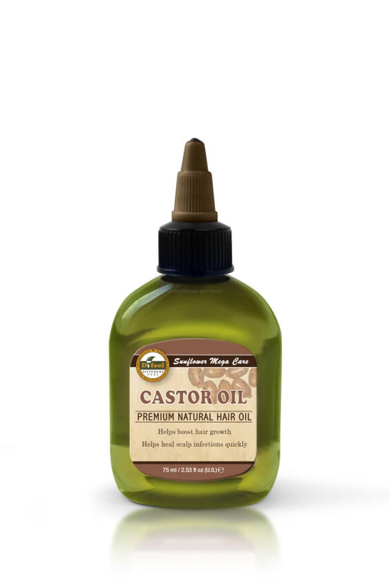 

DIFEEL Sunflower Mega Care Castor Oil Premium Natural Hair Oil olejek rycynowy wzmacniający włosy 75ml