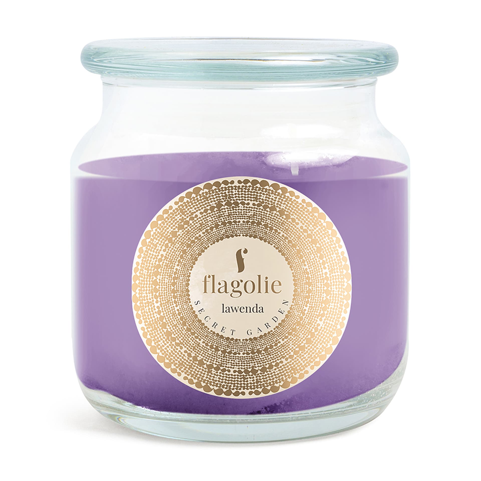 

FLAGOLIE Secret Garden świeca zapachowa Lawenda 400g