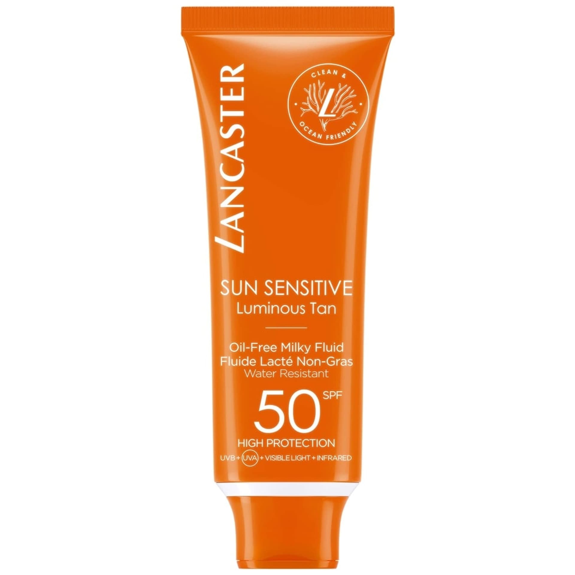 

LANCASTER Sun Sensitive Luminous Tan Oil-Free Milky Fluid SPF50 beztłuszczowy krem do twarzy 50ml