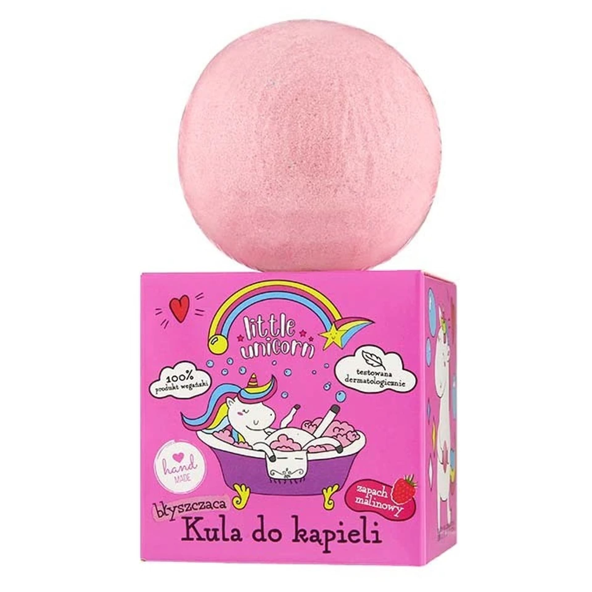 

LITTLE UNICORN Błyszcząca kula do kąpieli Malina 165g