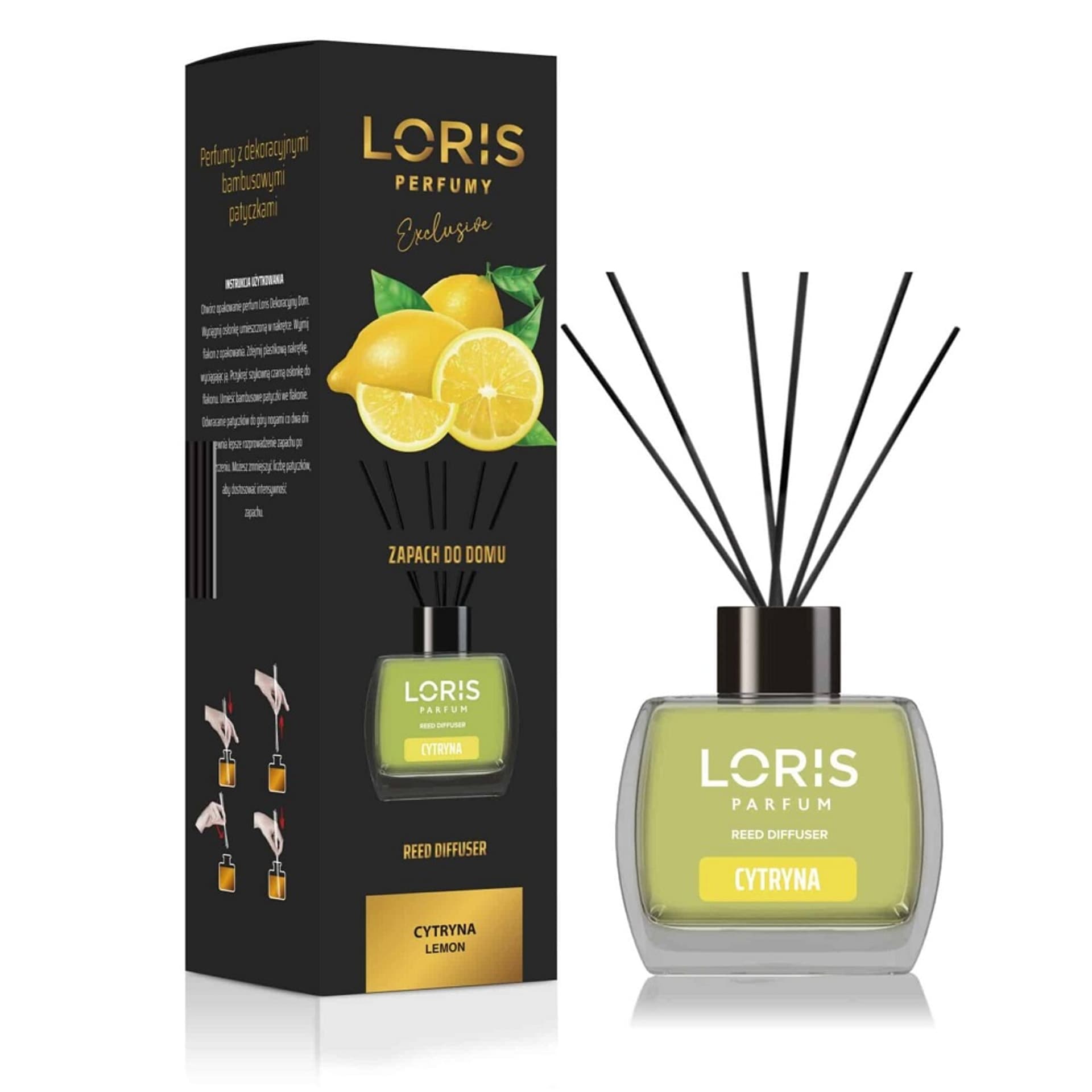 

LORIS Reed Diffuser dyfuzor zapachowy z patyczkami Cytryna 120ml