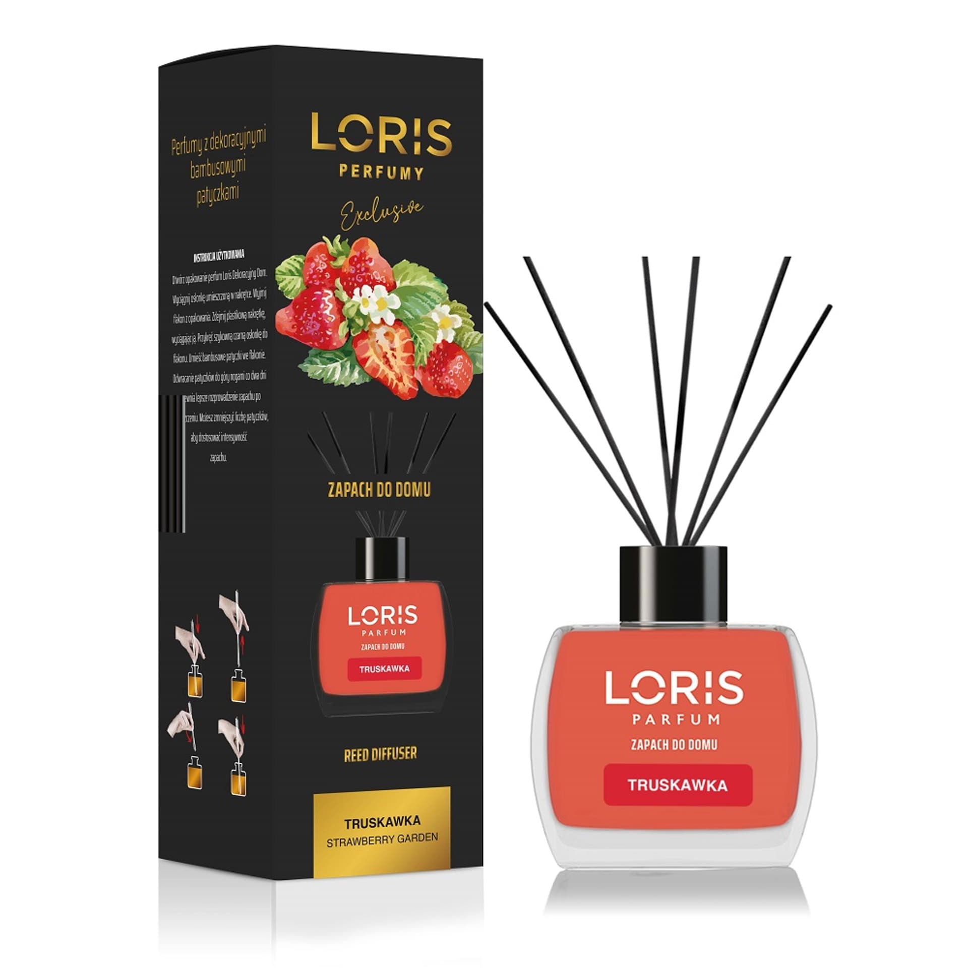 

LORIS Reed Diffuser dyfuzor zapachowy z patyczkami Truskawka 120ml