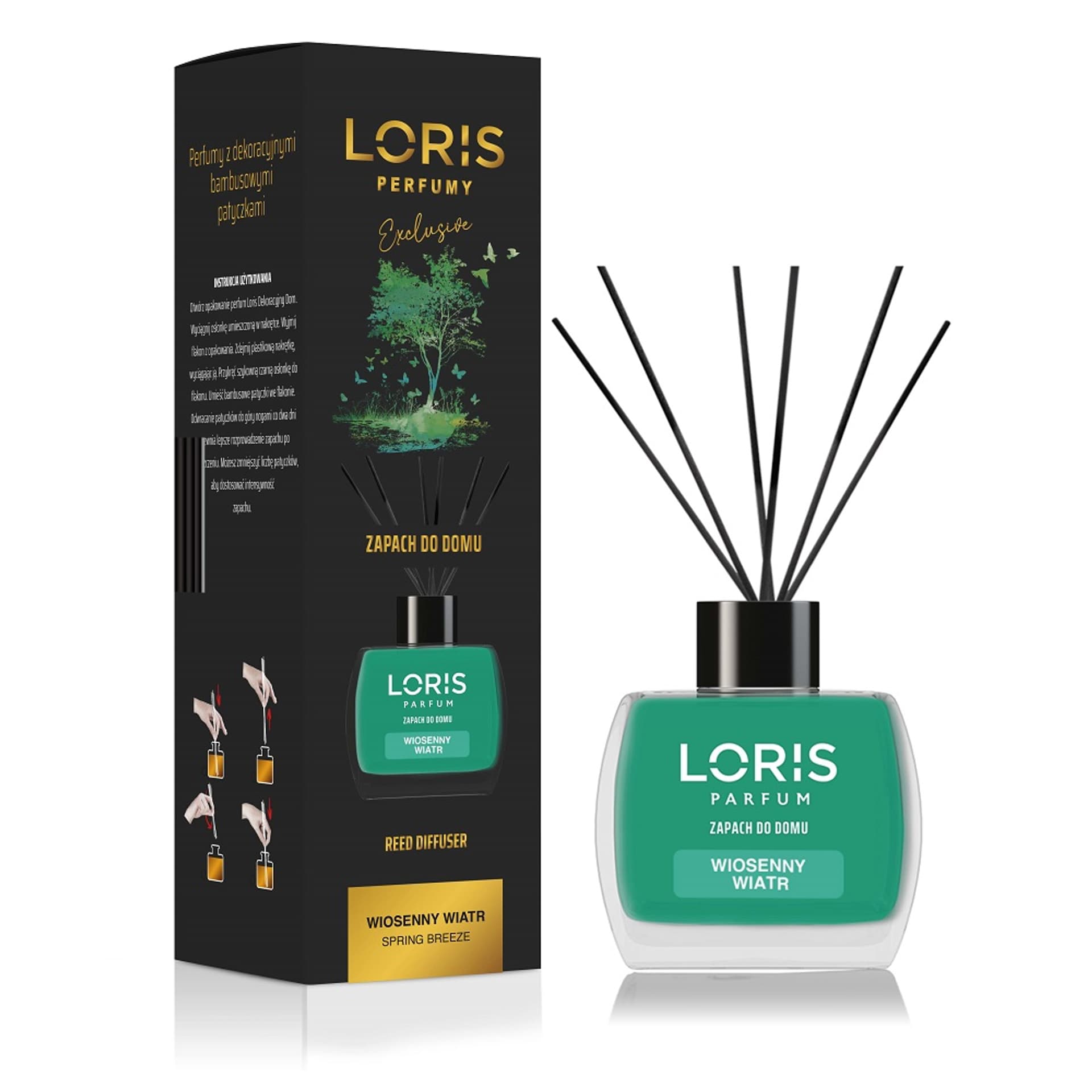 

LORIS Reed Diffuser dyfuzor zapachowy z patyczkami Wiosenny Wiatr 120ml