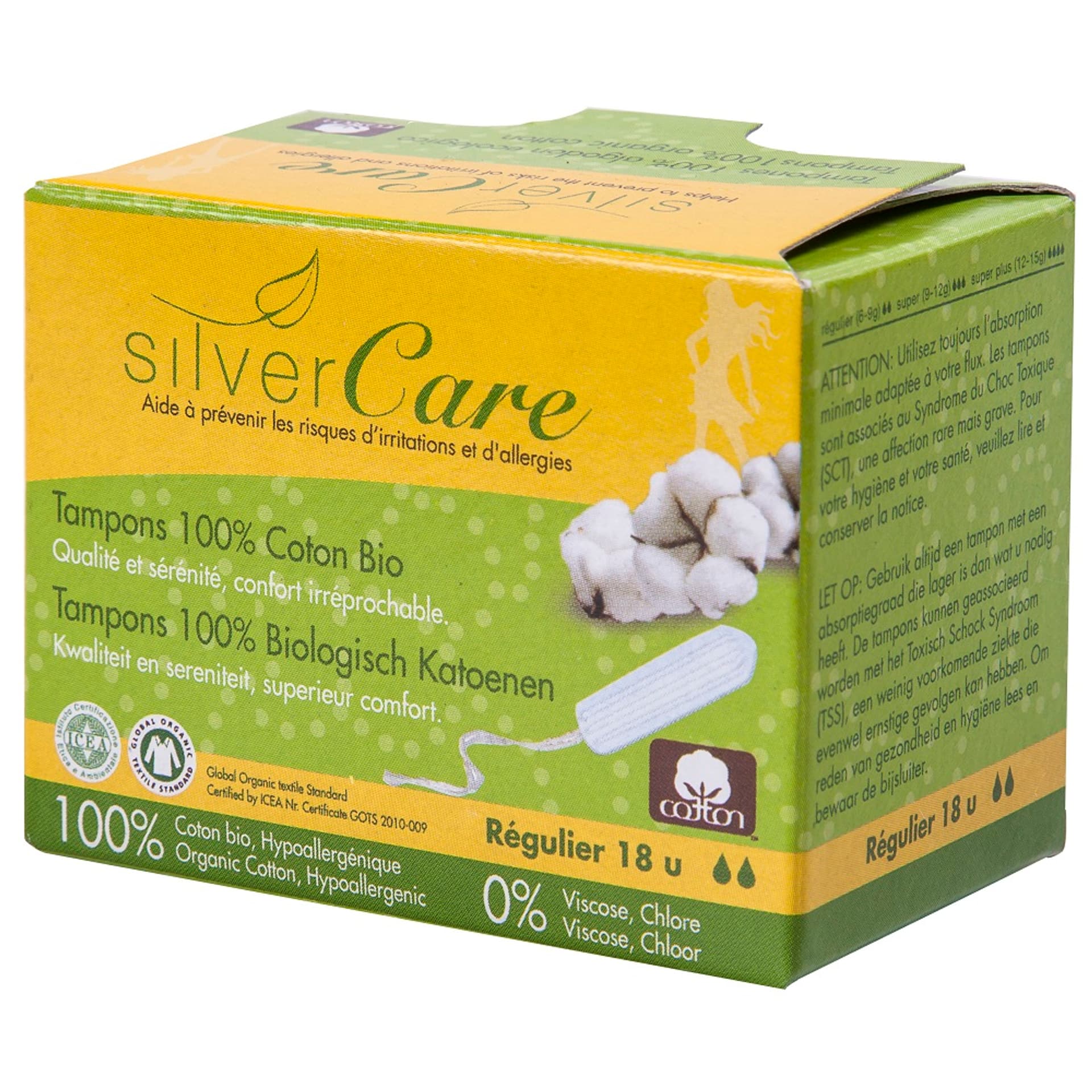 

MASMI Silver Care tampony bez aplikatora Regular 18szt.