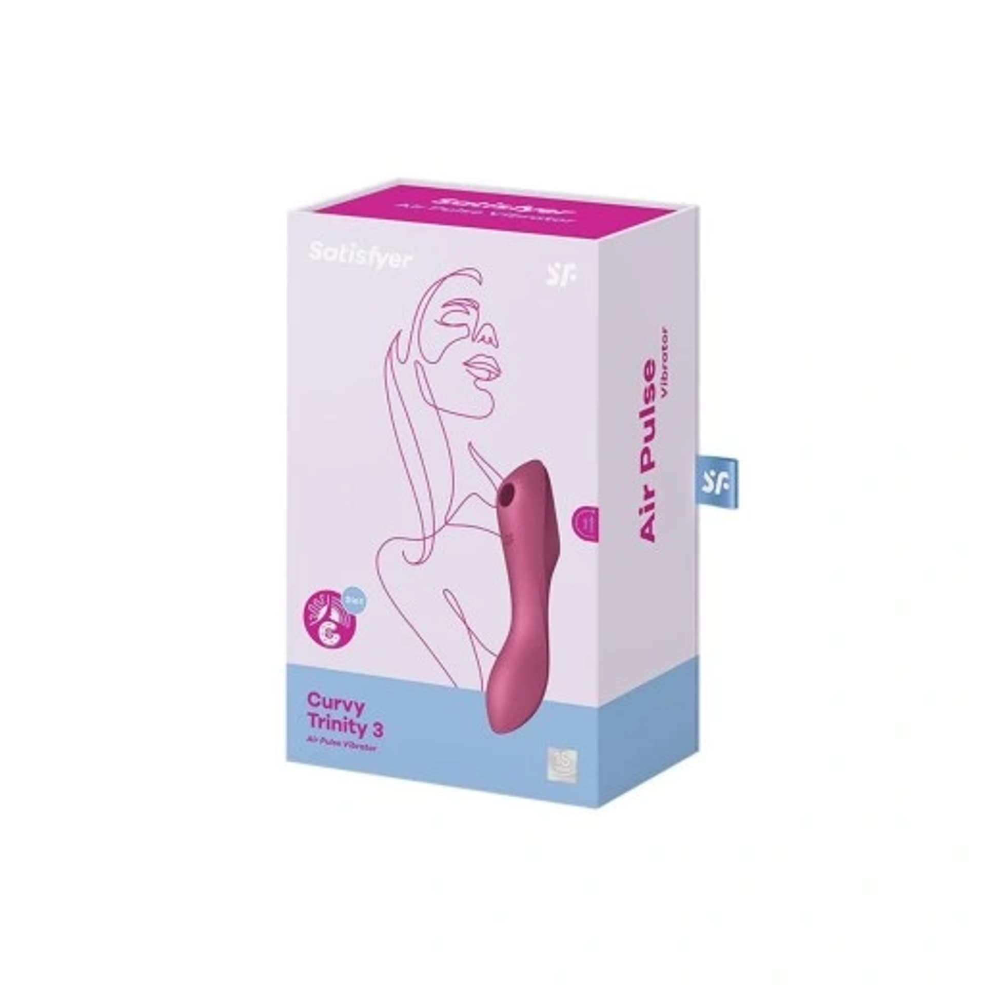 

SATISFYER Curvy Trinity 3 Air Pulse Vibrator stymulator łechtaczki z wibracjami Red