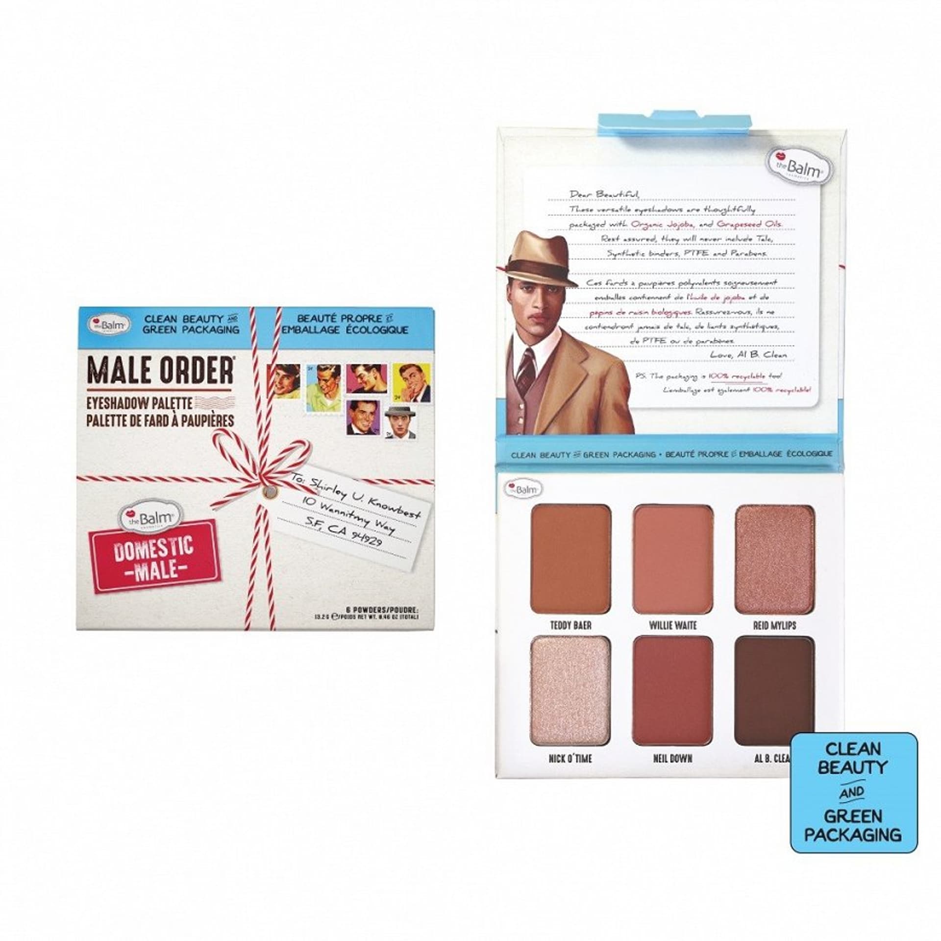 

THE BALM Male Order Domestic Eyeshadow Palette paleta cieni do powiek 6x2,2g