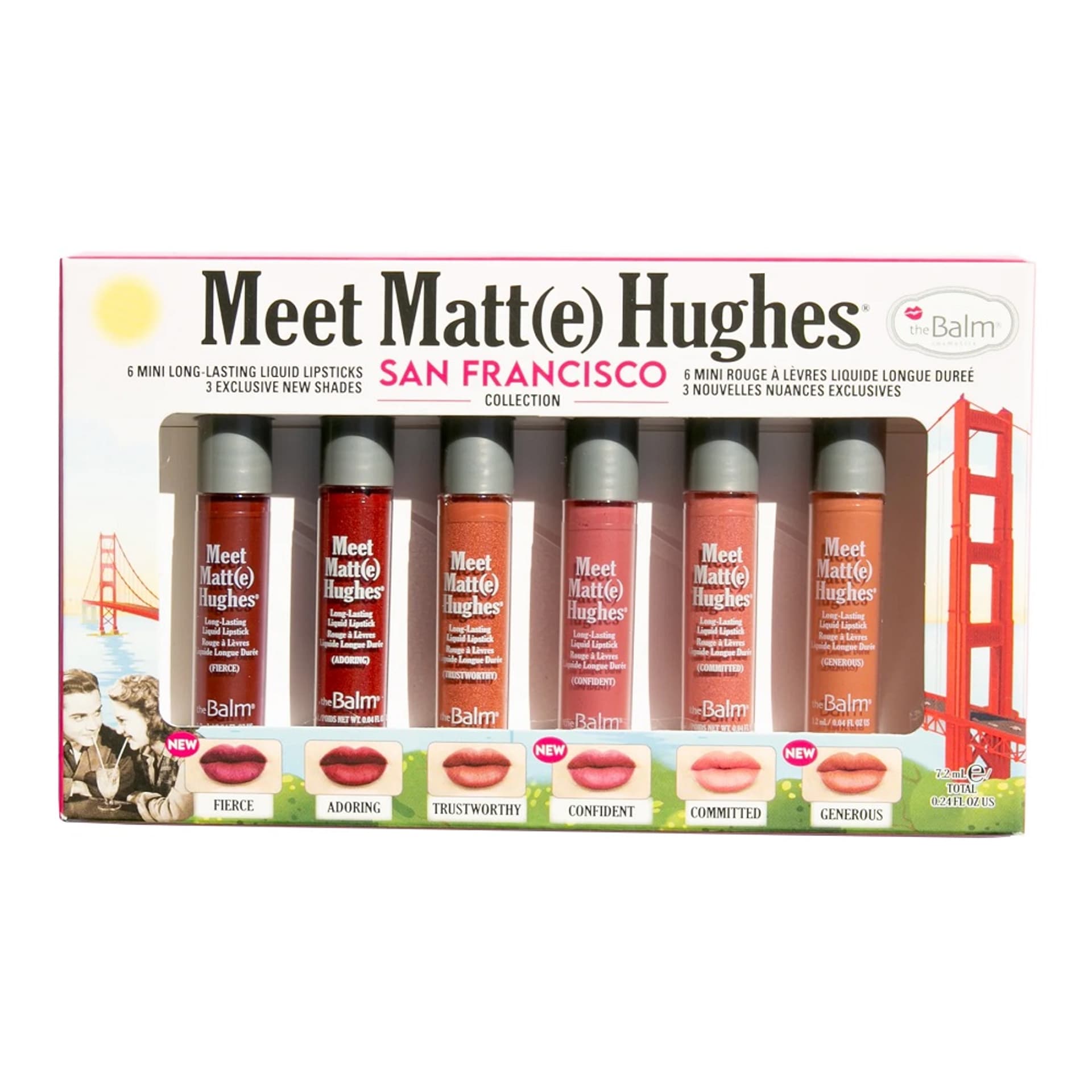 

THE BALM SET Meet Matte Hughes Long Lasting Liquid Lipstick pomadka do ust San Francisco 6x1,2ml