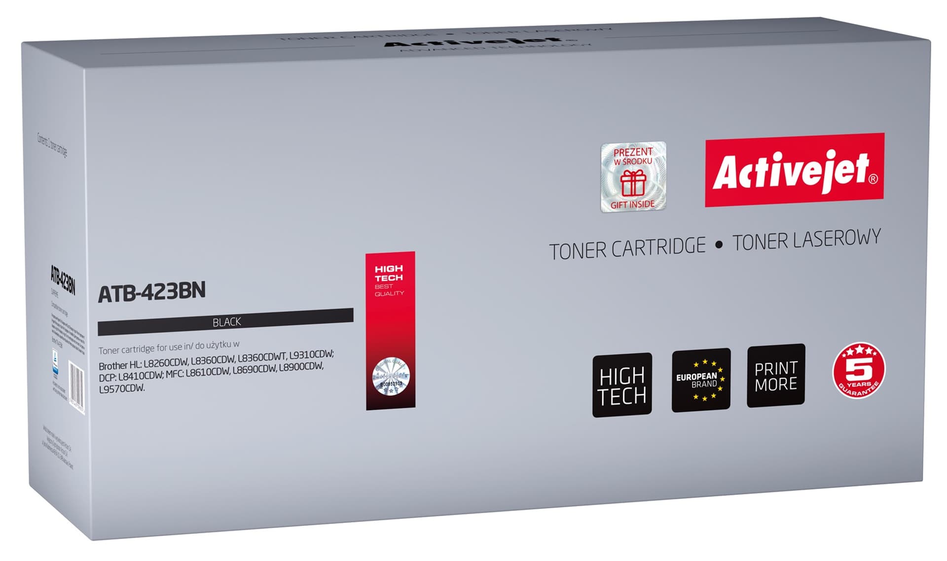 

Toner Activejet ATB-423BN (zamiennik Brother TN-423BK; Supreme; 6500 stron; czarny)