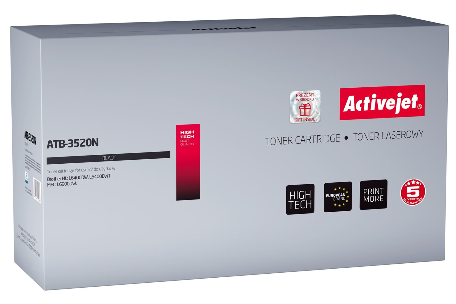 

Activejet Toner ATB-3520N (zamiennik Brother TN-3520; Supreme; 20000 stron; czarny)