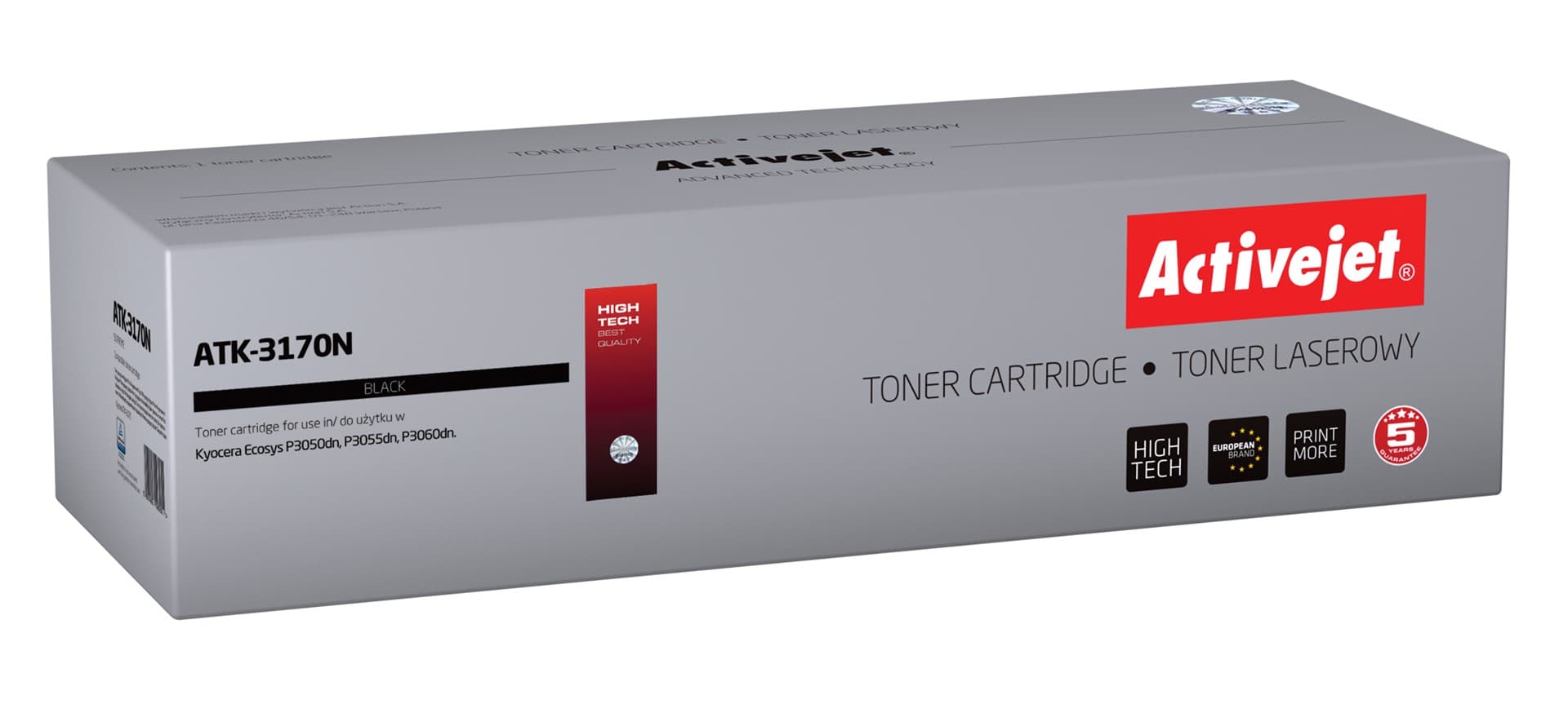 

Toner Activejet ATK-3170N (zamiennik Kyocera TK-3170; Supreme; 15500 stron; czarny)