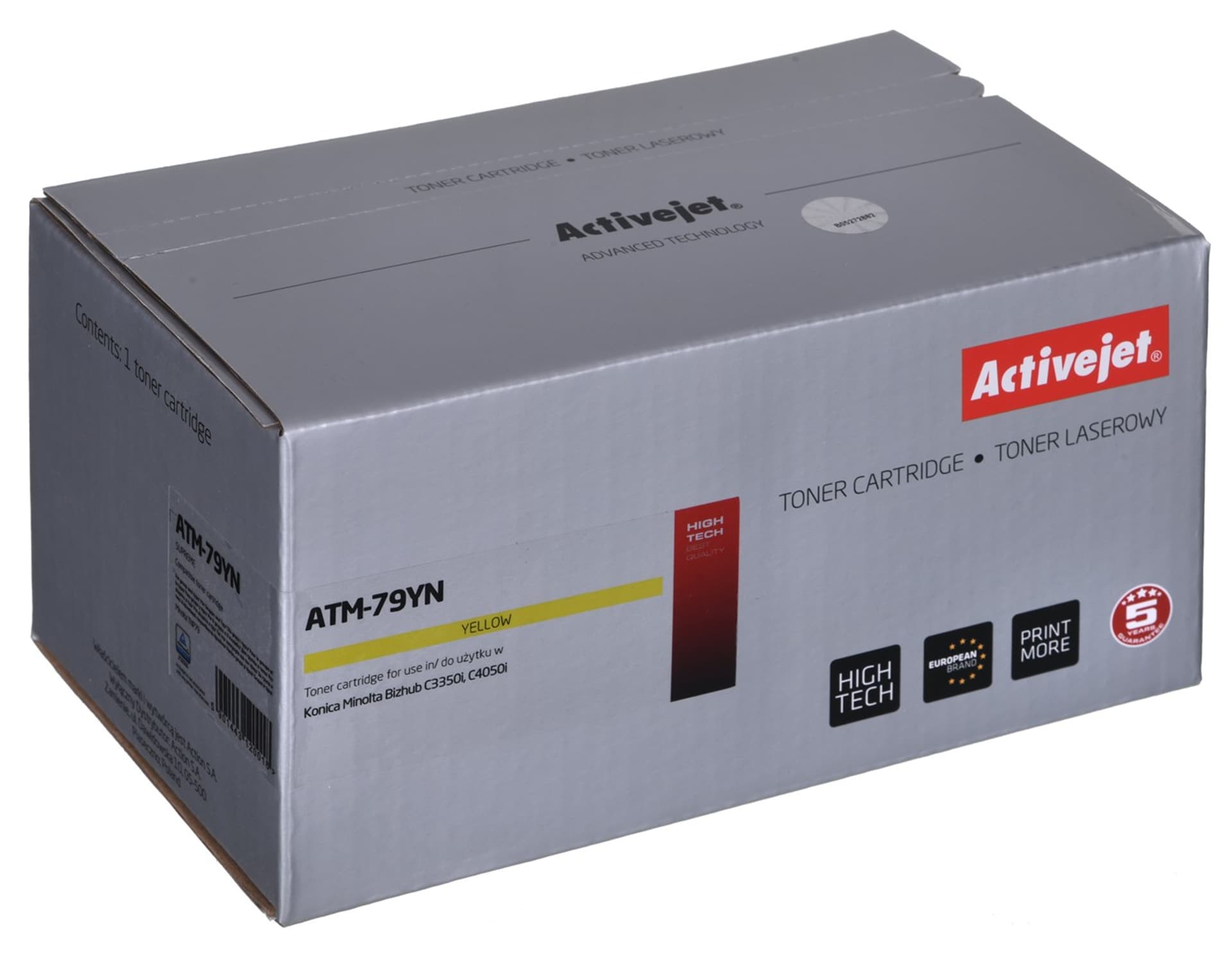 

Toner Activejet ATM-79YN (zamiennik Konica Minolta TNP79Y; Supreme; 9000 stron; żółty)